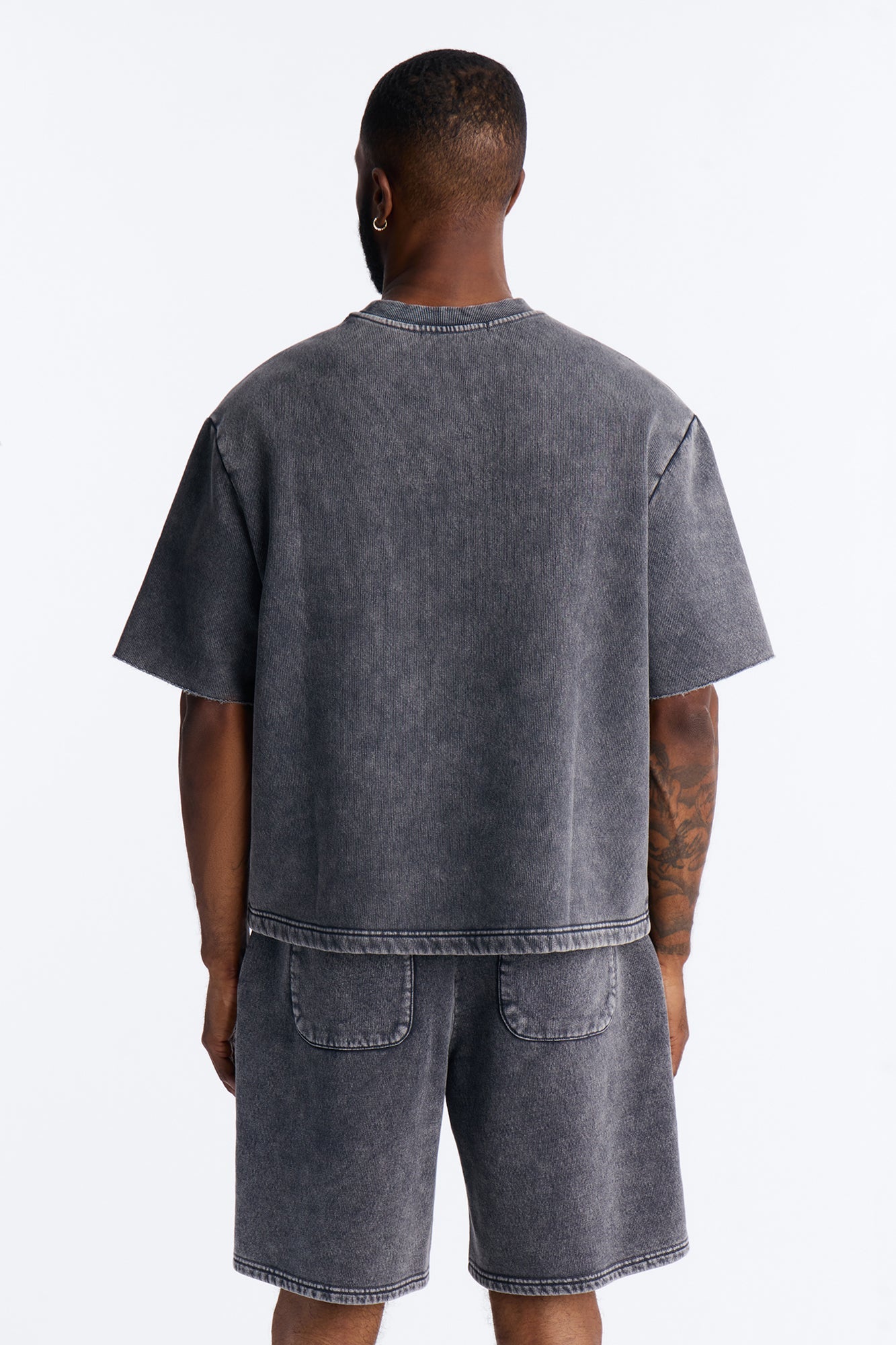 On The Go Washed Tee - Charcoal