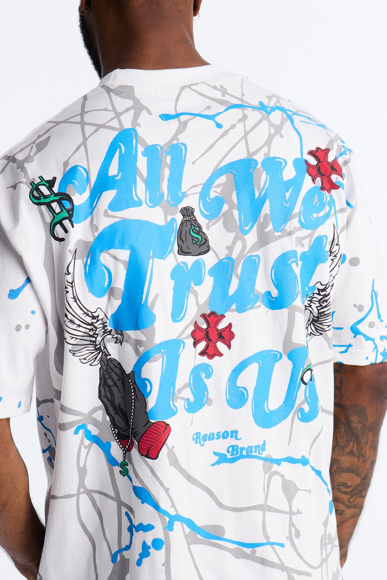 All We Trust Is Money Short Sleeve Tee - White