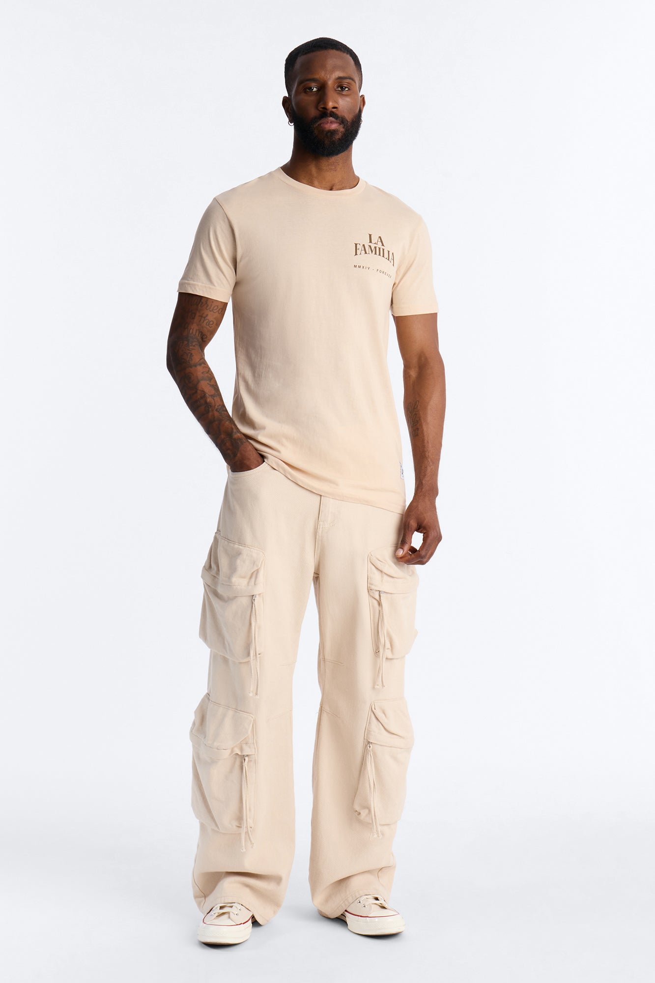 La Familia Virgin Mary Short Sleeve Tee - Cream