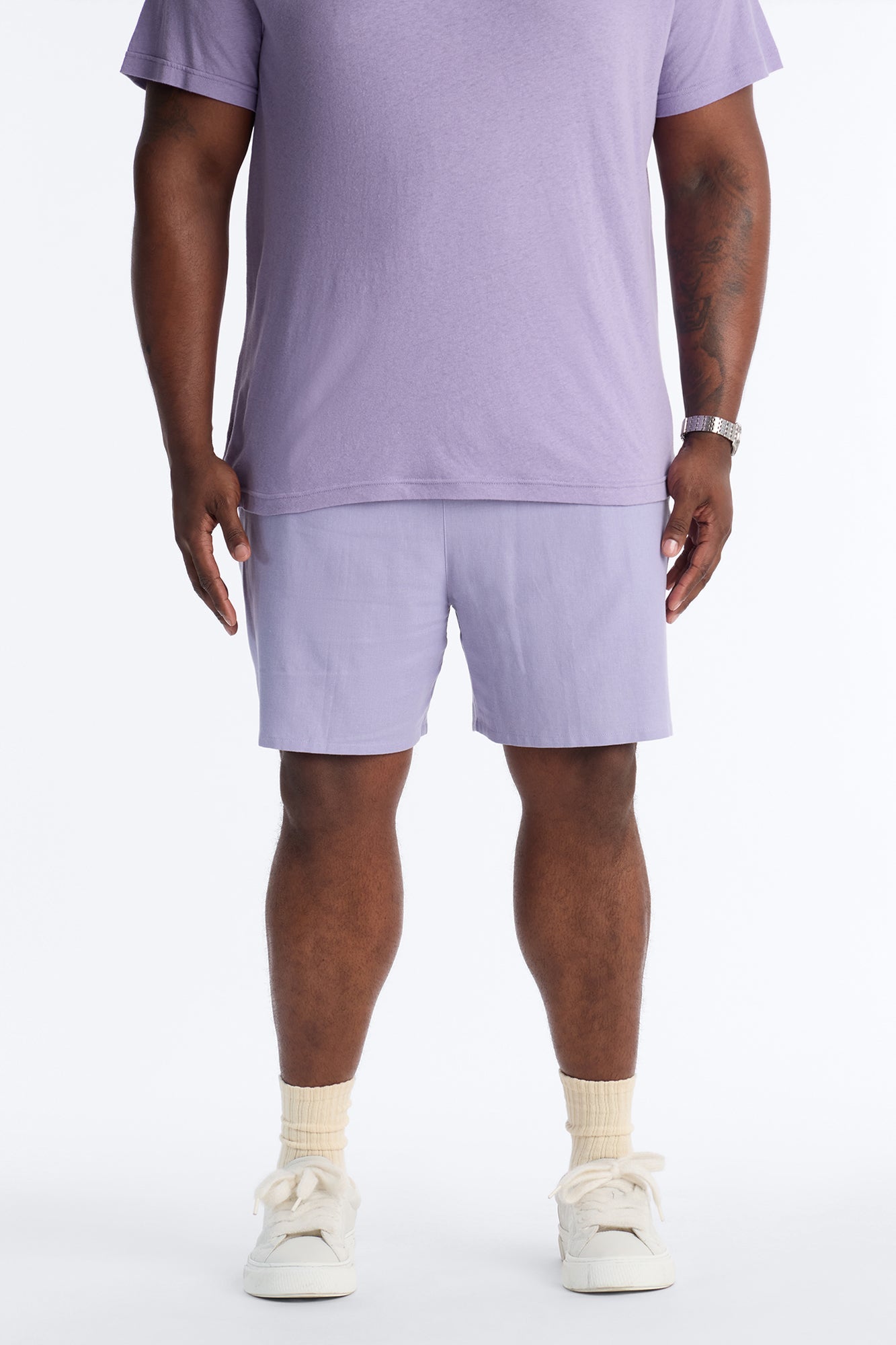 Bahamas Linen Slim Short - Lavender