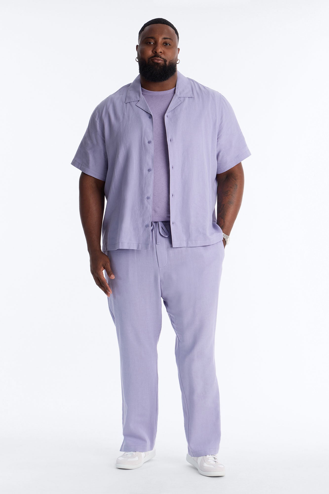 Bahamas Linen Shirt - Lavender