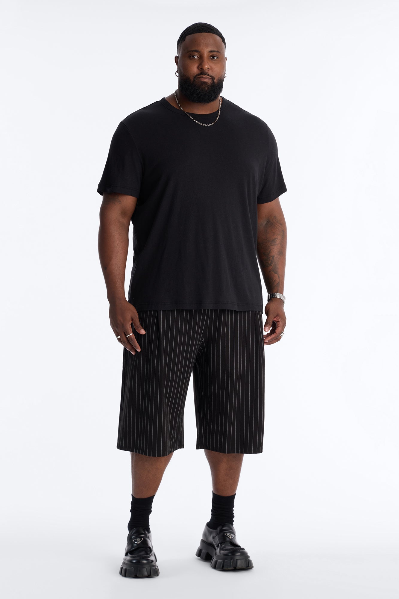 Bahamas Linen Crew Tee - Black