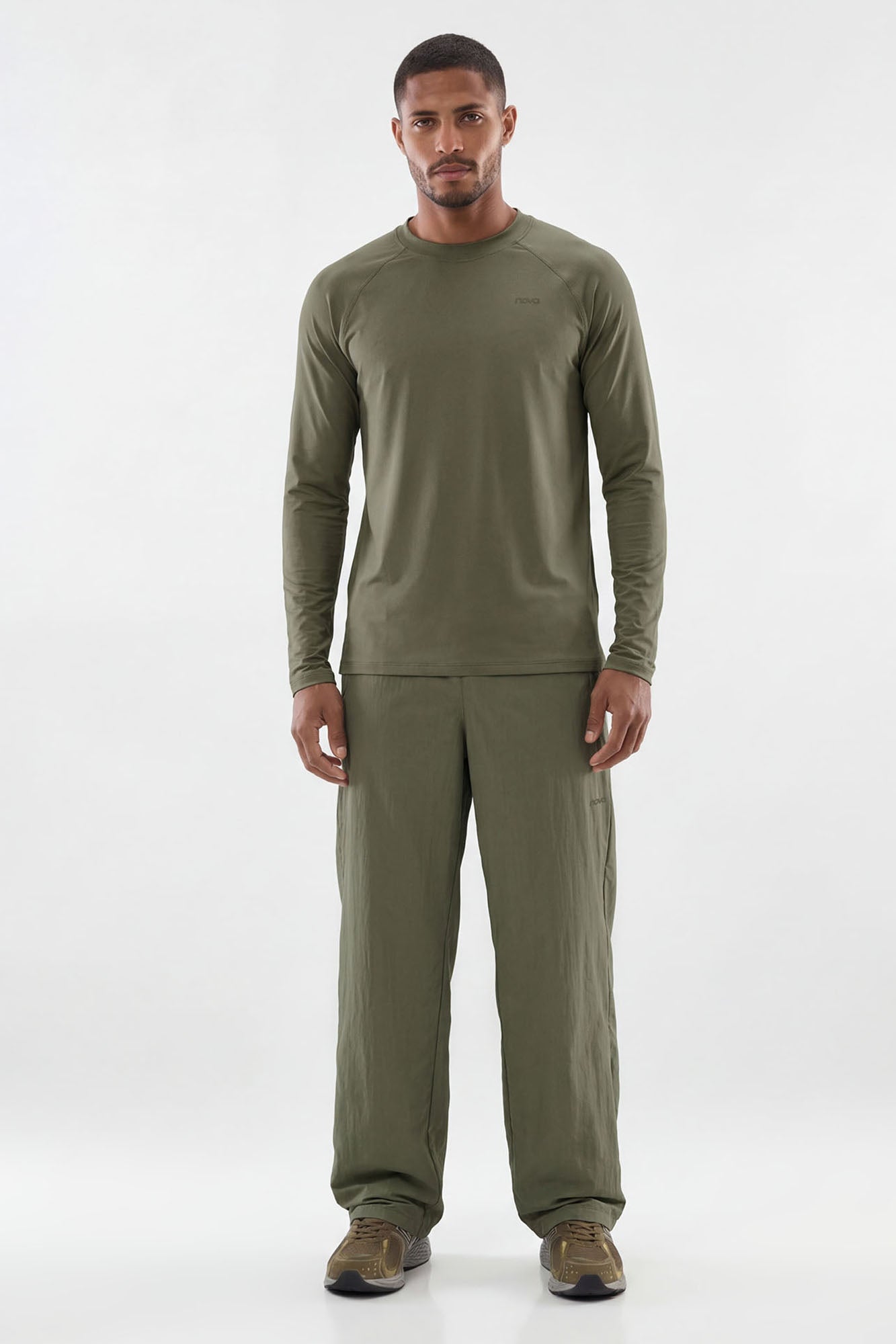 HexTech™ Long Sleeve Active Top - Moss