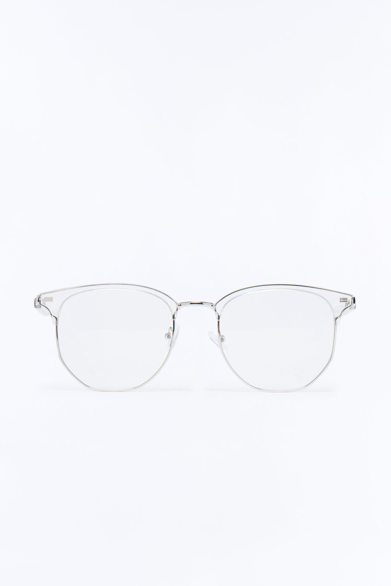 Slow Morning Hours Sunglasses - Clear/Silver