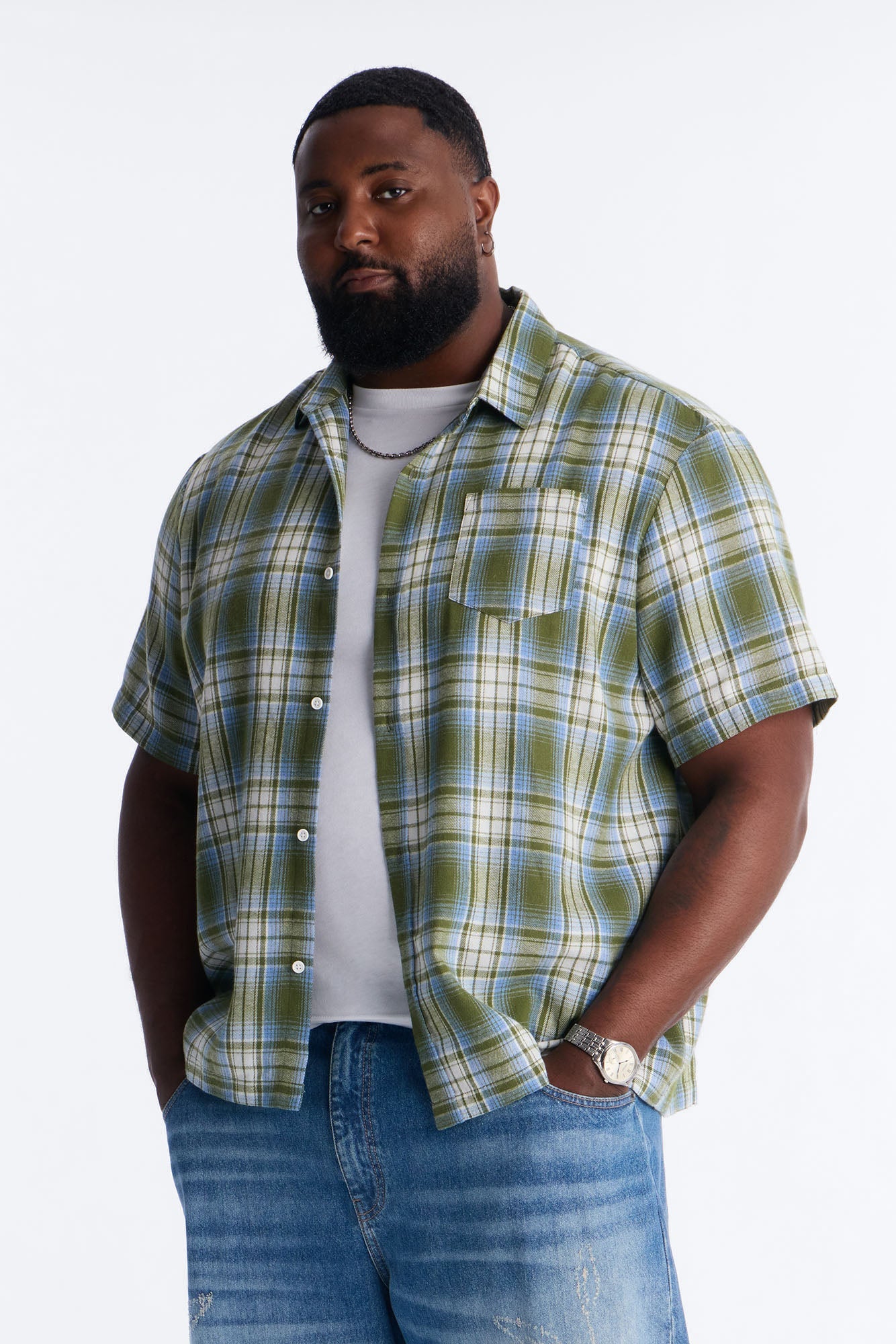 Raw Voltage Button Up Shirt - Green