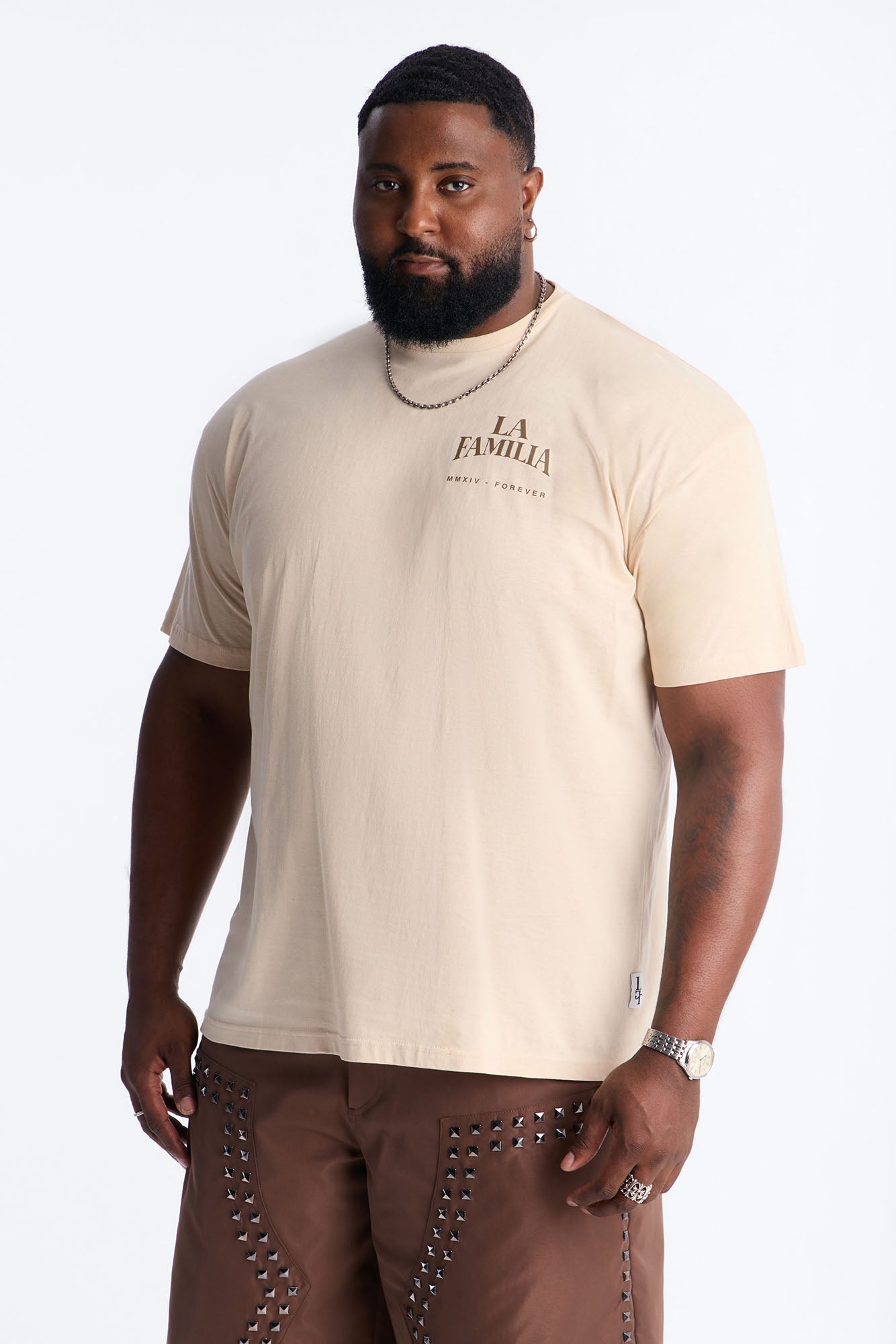 La Familia Virgin Mary Short Sleeve Tee - Cream