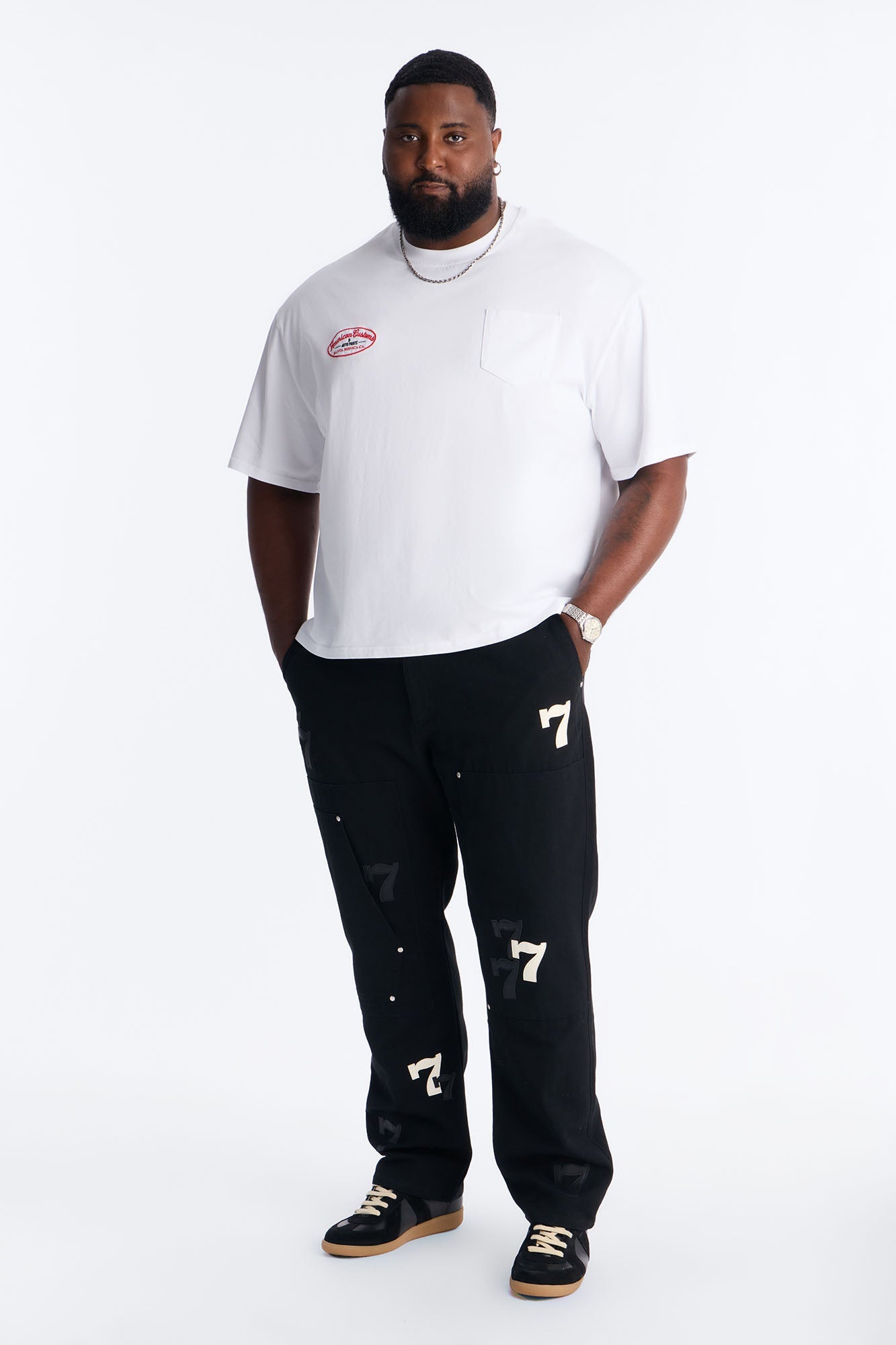 Straight Angel Numbers Pant - Black