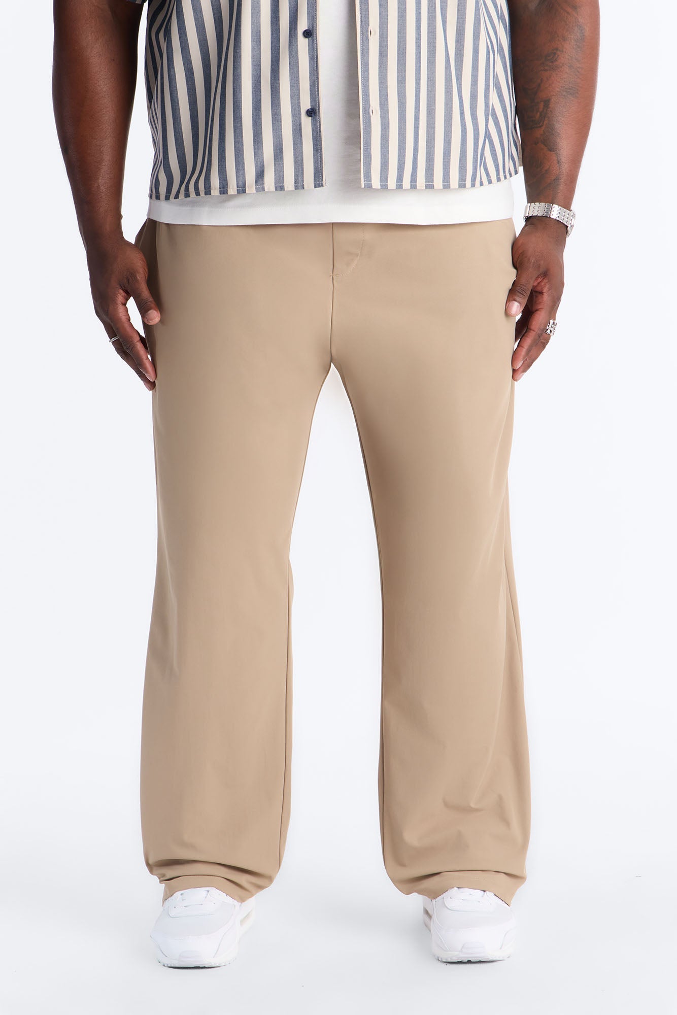 Slim Axis Slit Pant - Khaki