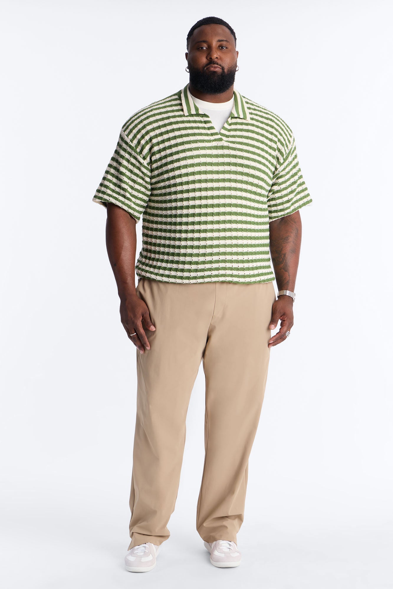 Relaxed Regatta Stripe Polo - Green