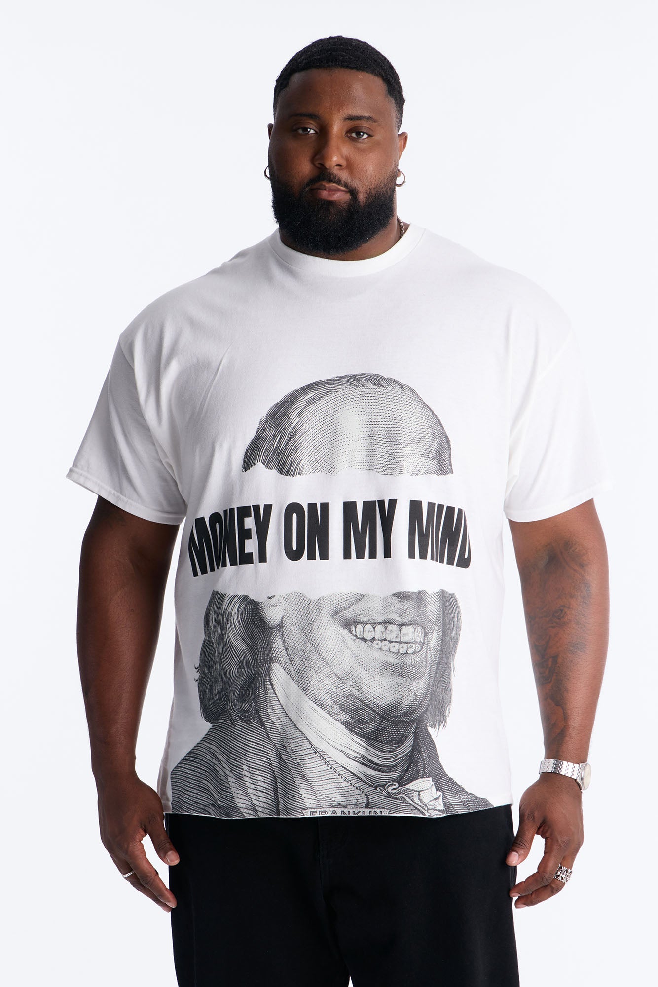 Hustle In My Blood Short Sleeve Tee - White