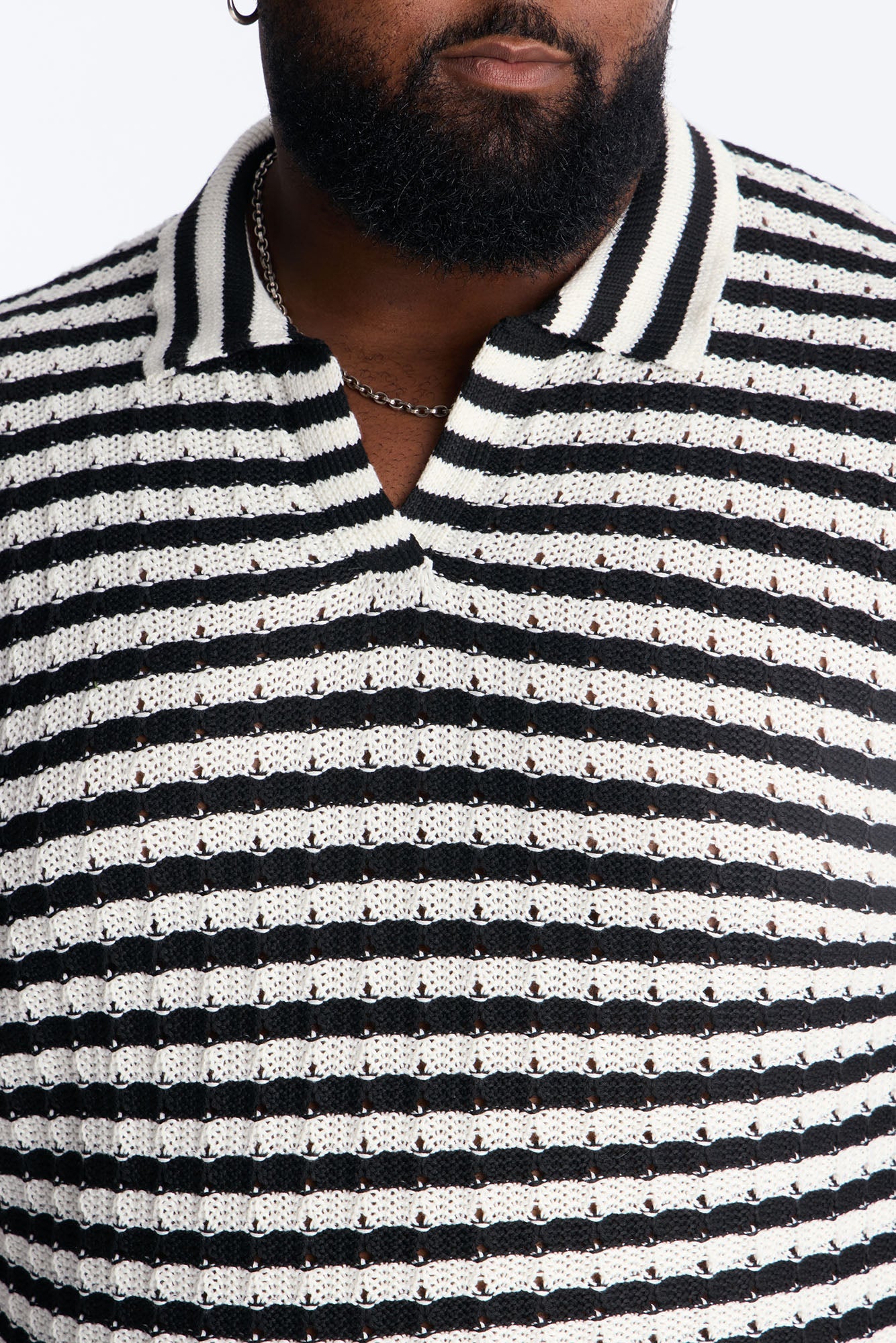 Relaxed Regatta Stripe Polo - Black