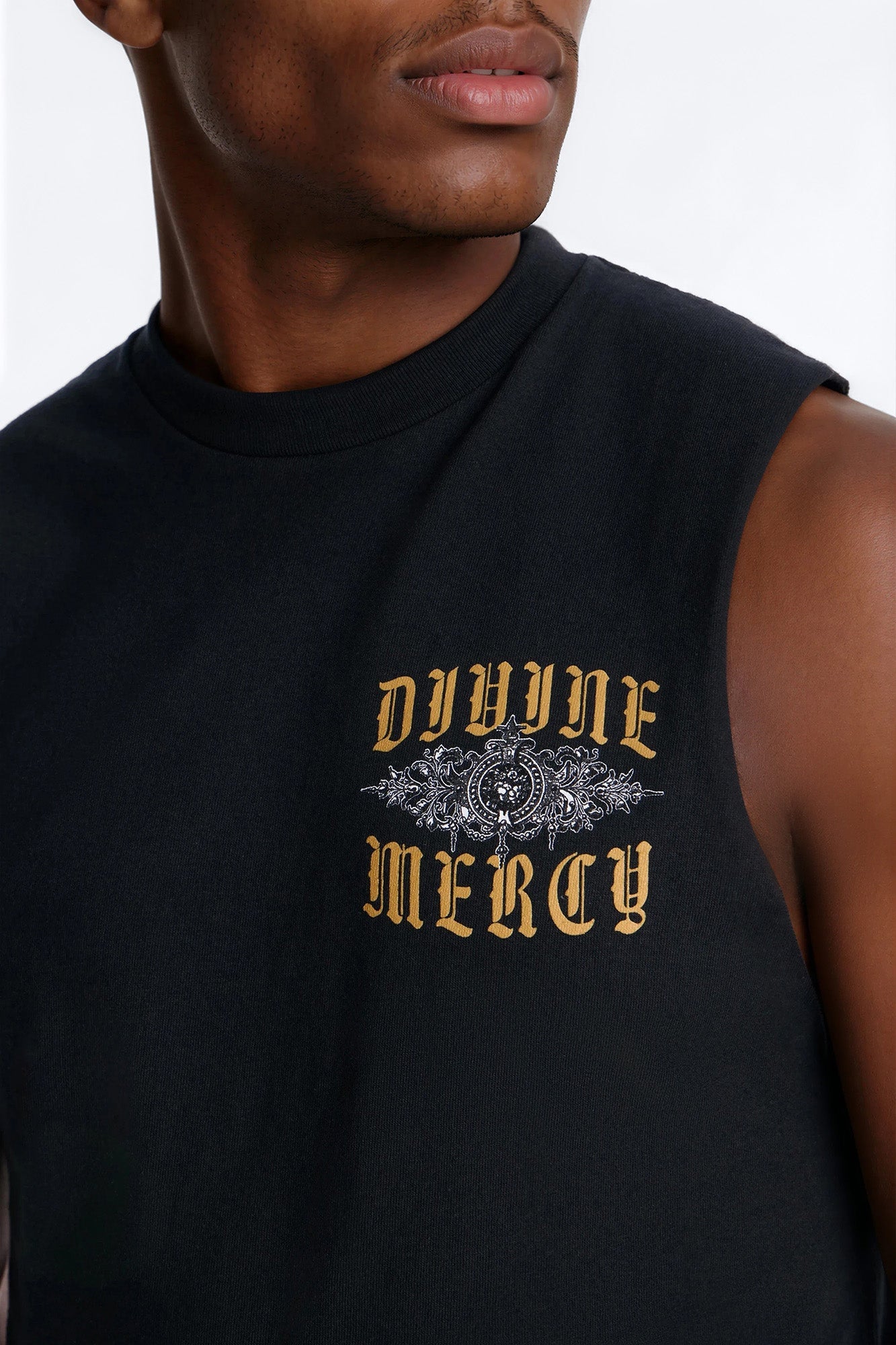 Divine Mercy Muscle Tee - Black