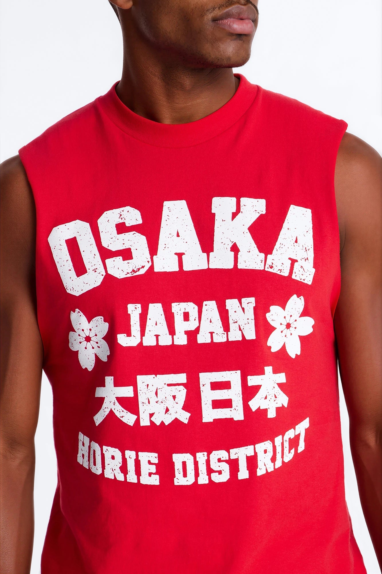 Osaka Japan Muscle Tee - Red
