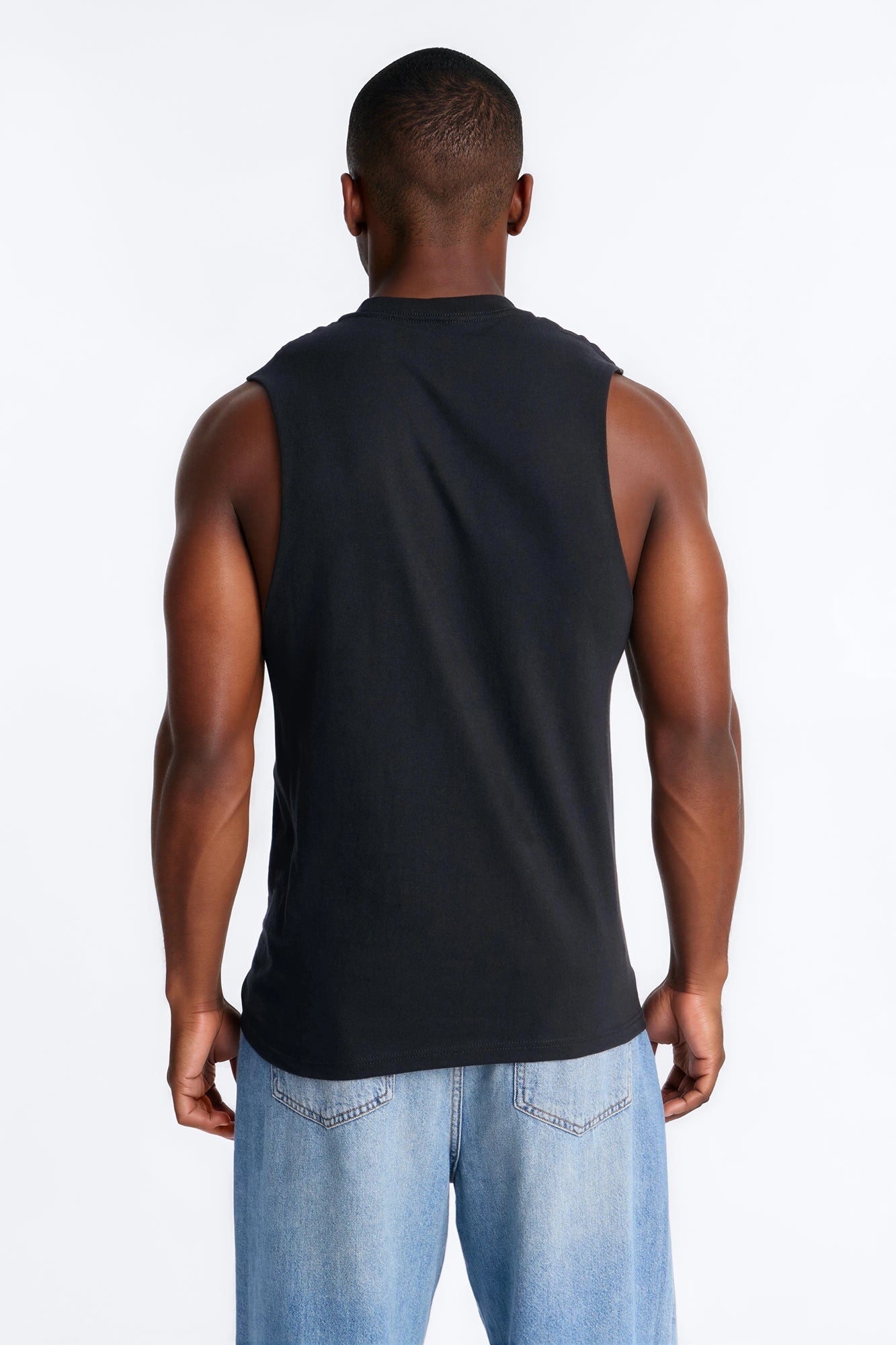 Born Lucky Muscle Tee - Black
