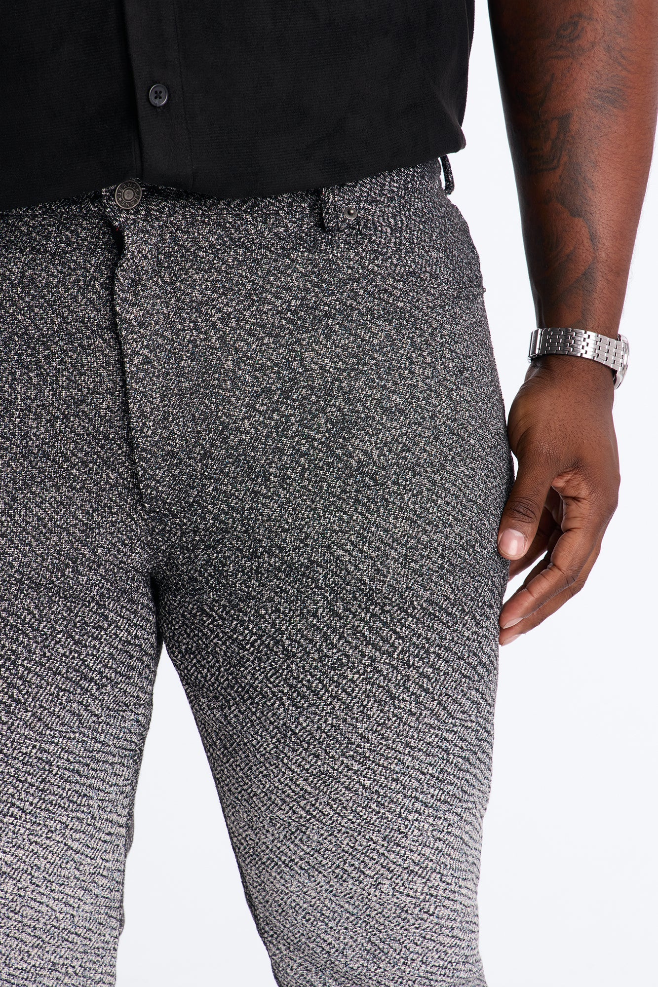 Stacked Slim Flare Tapestry Jean - Grey