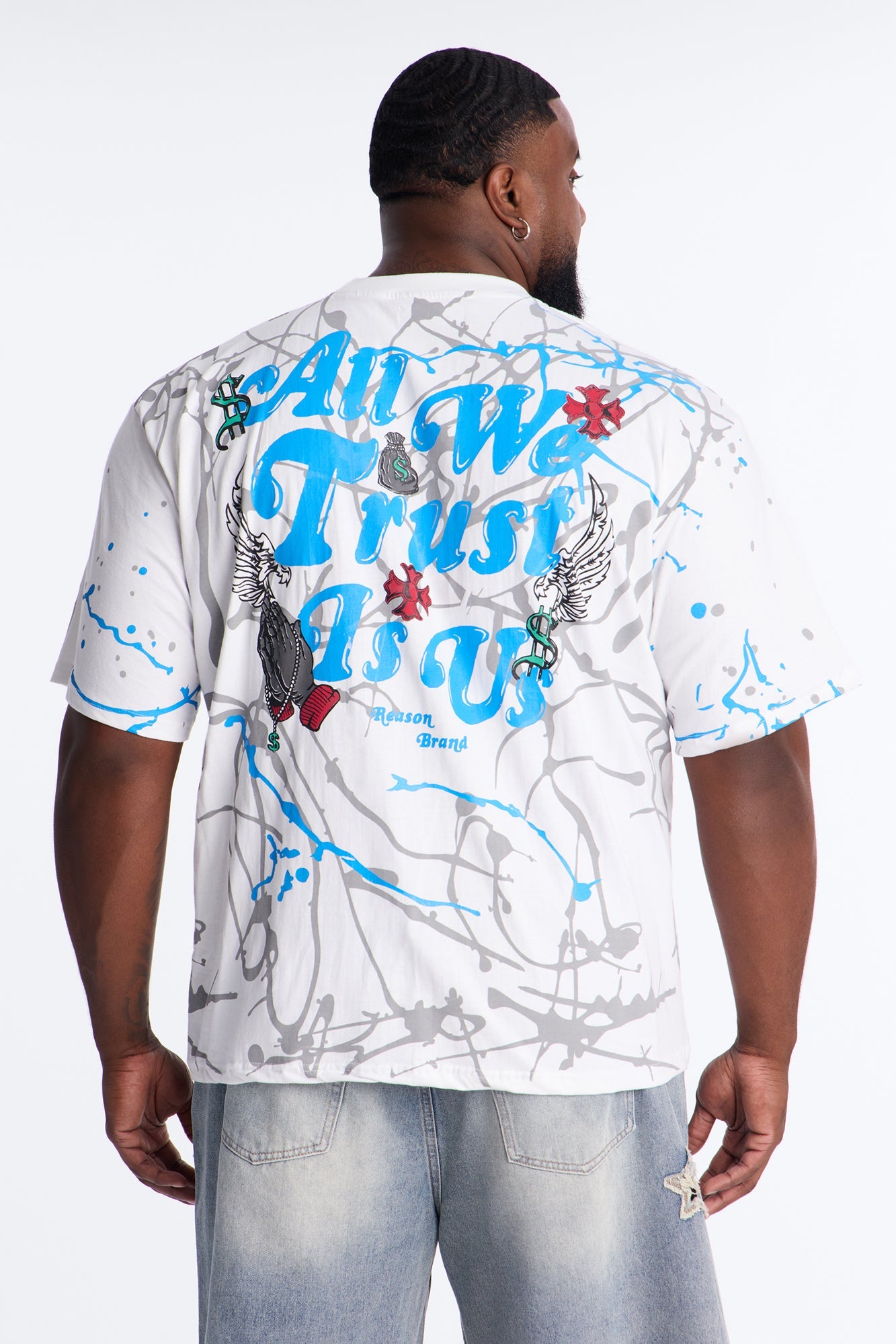 All We Trust Is Money Short Sleeve Tee - White