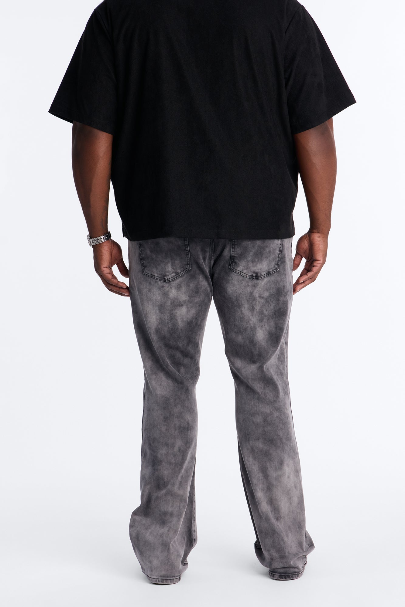 Stacked Skinny Flare Cosmo Jean - Black Wash