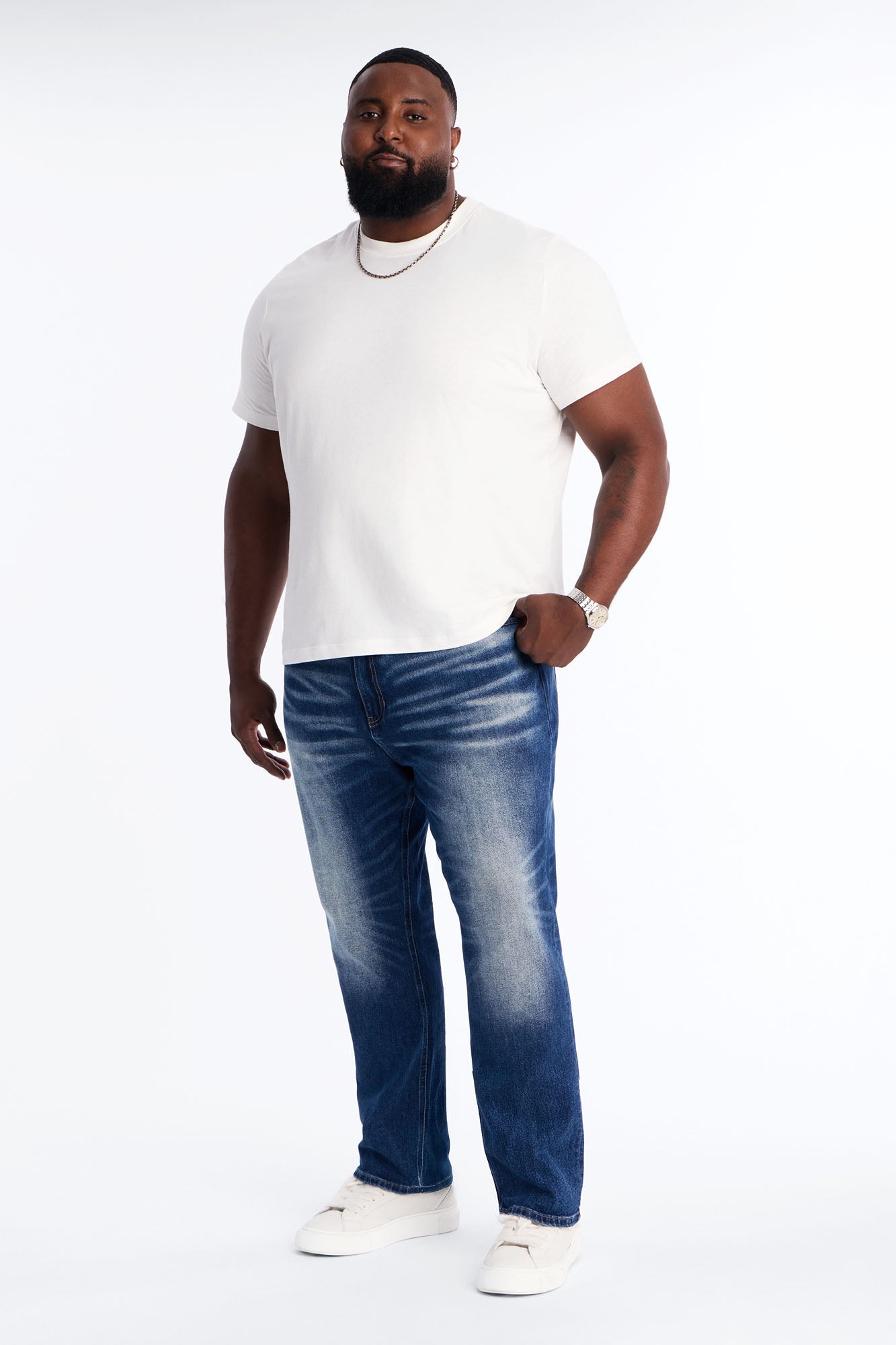 With It Slim Jeans - Medium Blue Wash