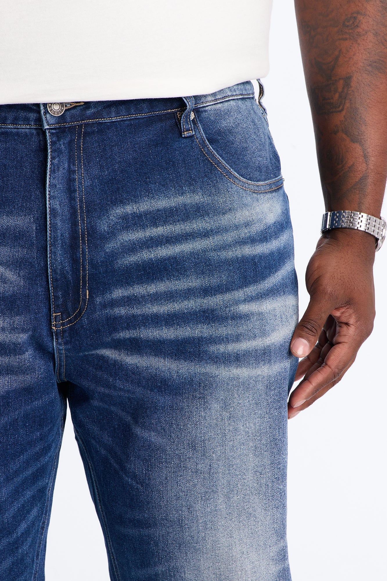 With It Slim Jeans - Medium Blue Wash
