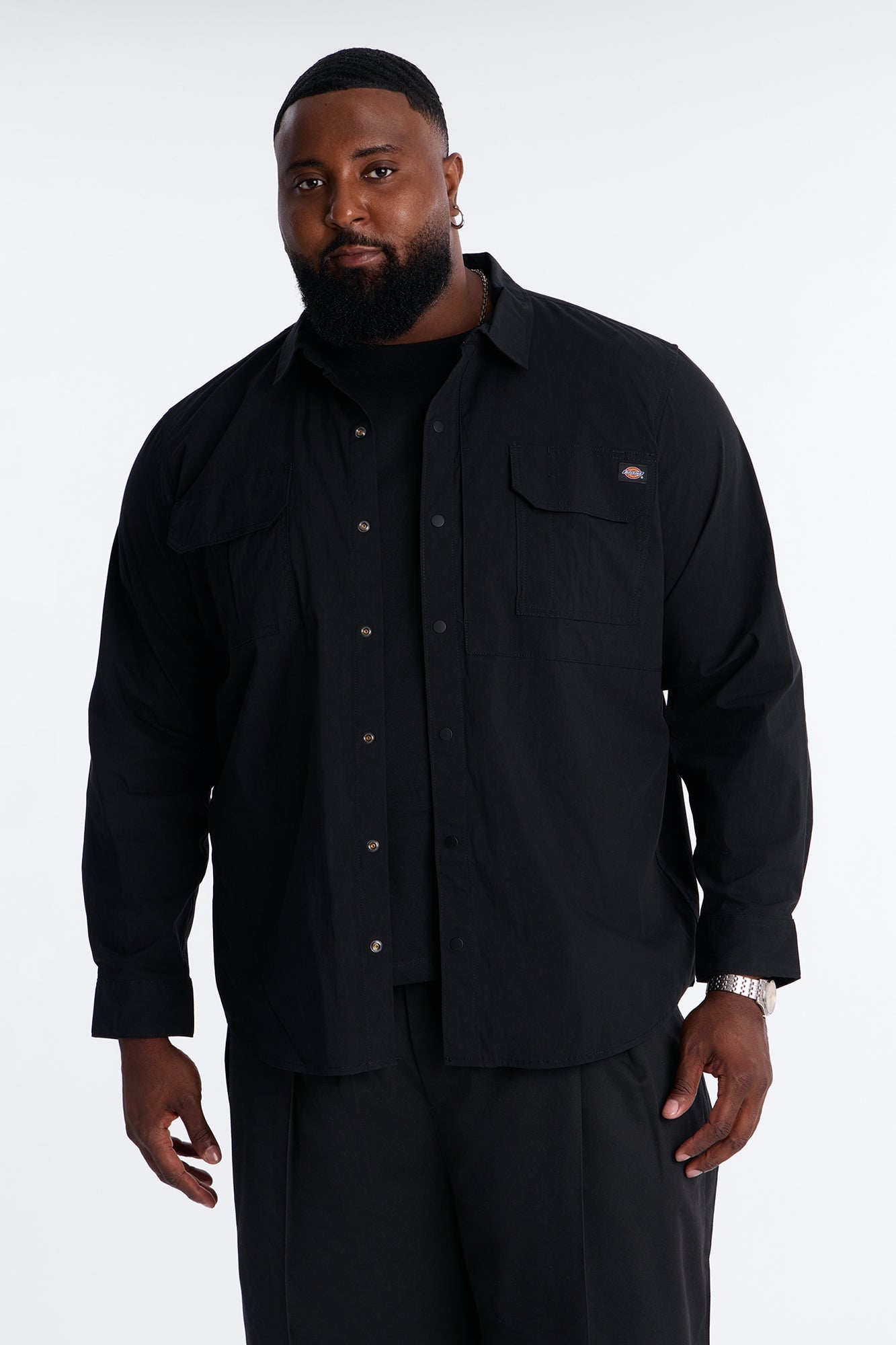 Dickies Utility Long Sleeve Work Shirt - Black