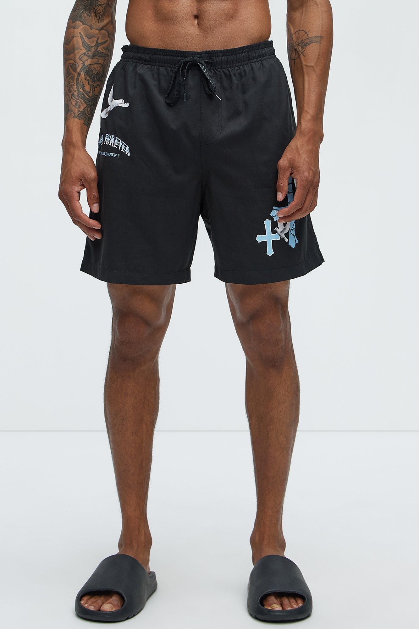 Gothic Summer Swim Classic Trunk - Black
