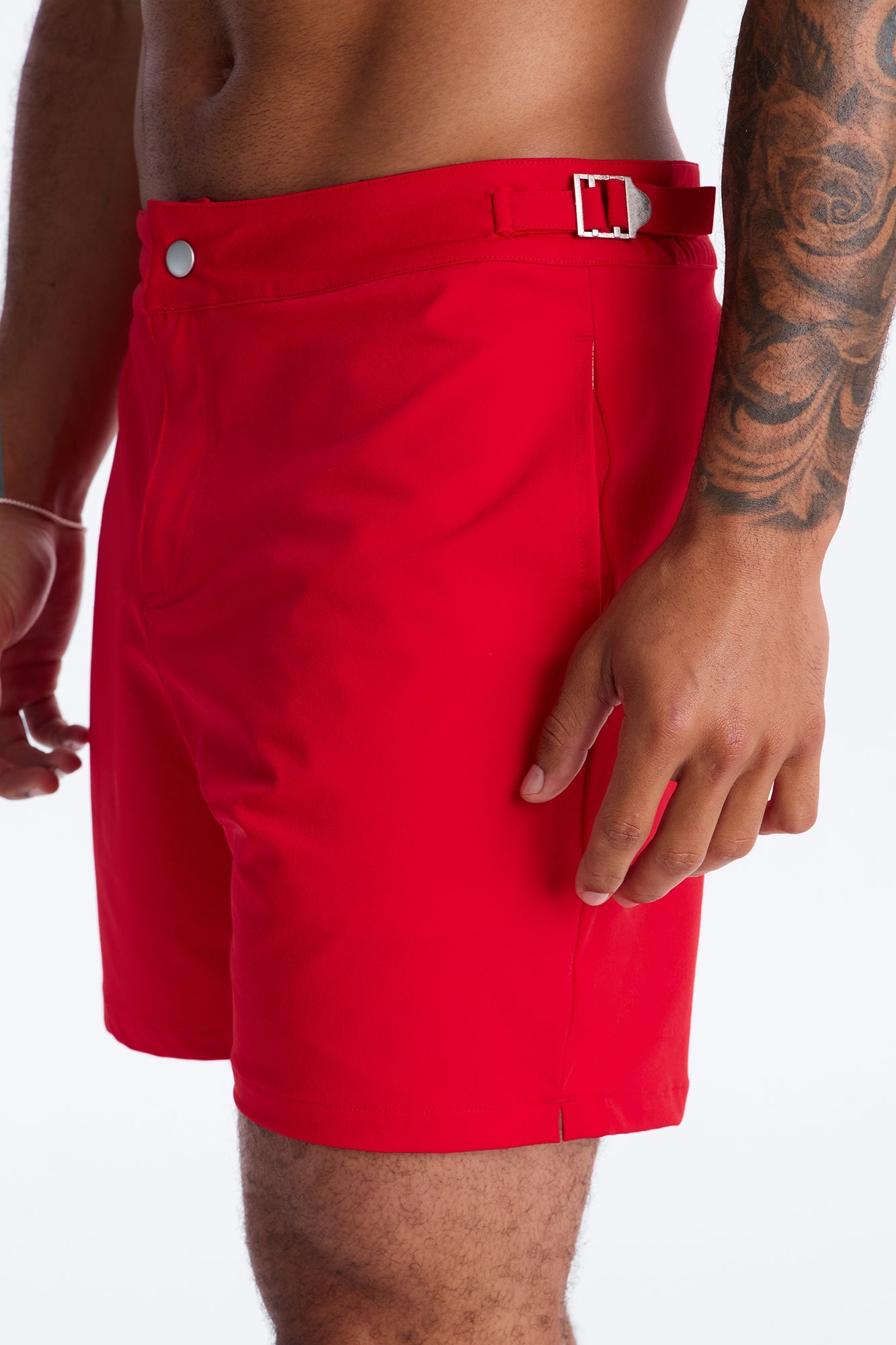 Elevated Stretch Trouser Swim Trunk 6″ - Red