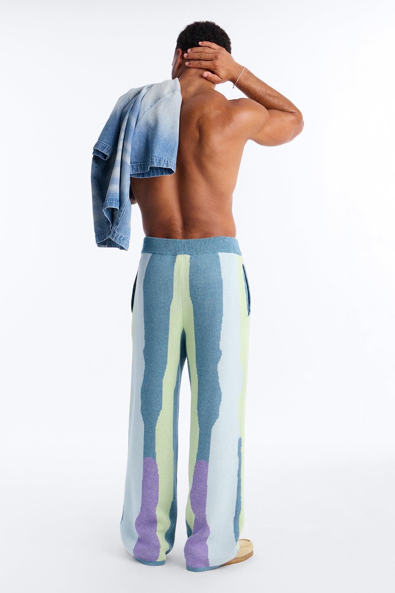 Wide Leg Day Mixer Knit Pant - Multi Color