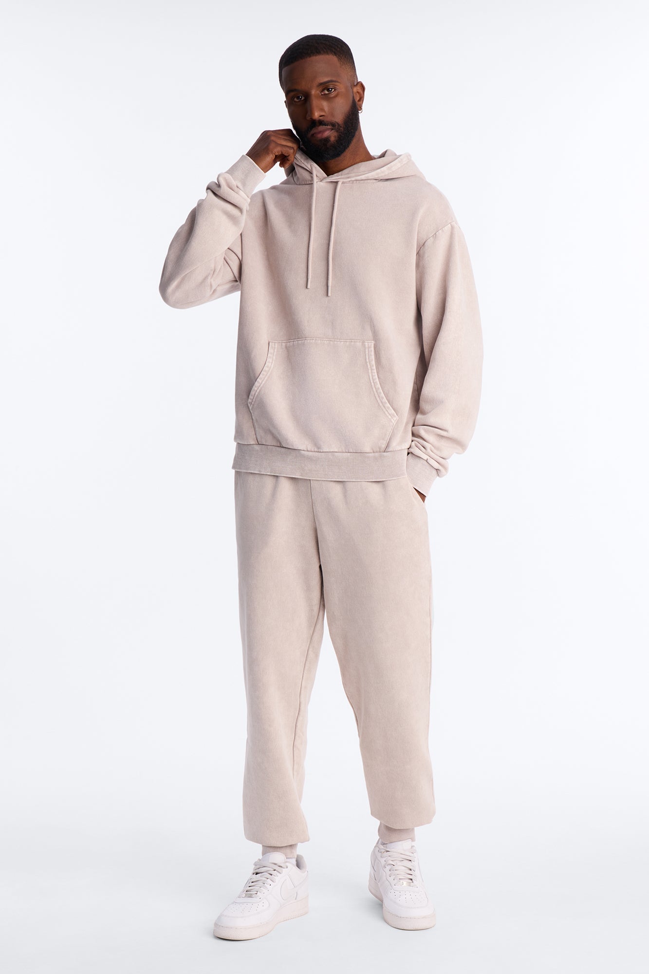 On The Go Washed Hoodie - Taupe