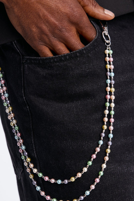 Aurora Pearl Pant Chain - Multi Color