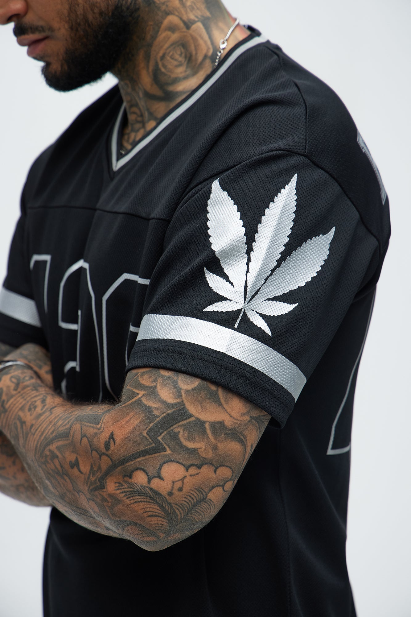420 Mesh Football Jersey - Black