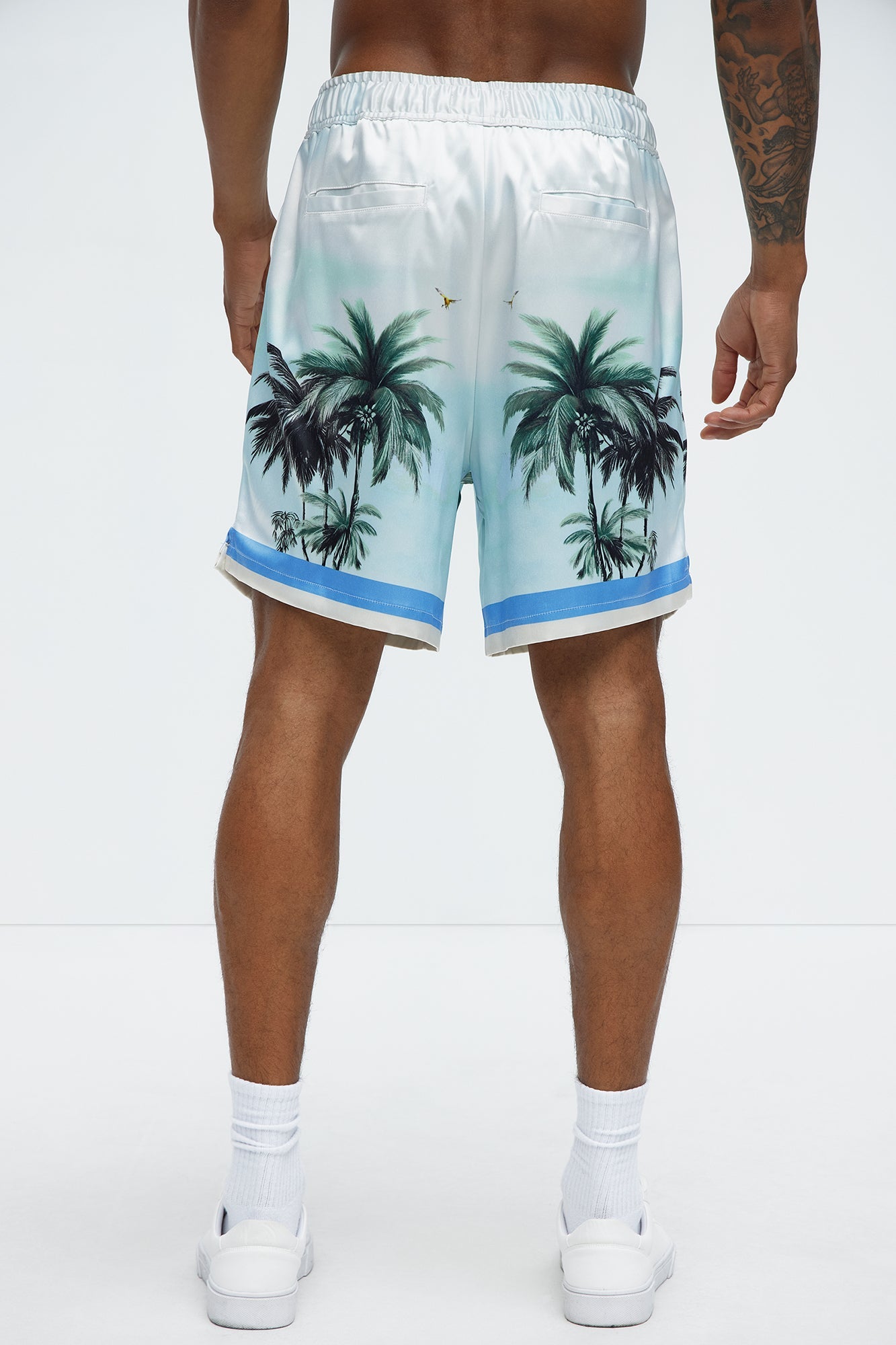 Cockatiel And Palm Resort Shorts - Multi Color