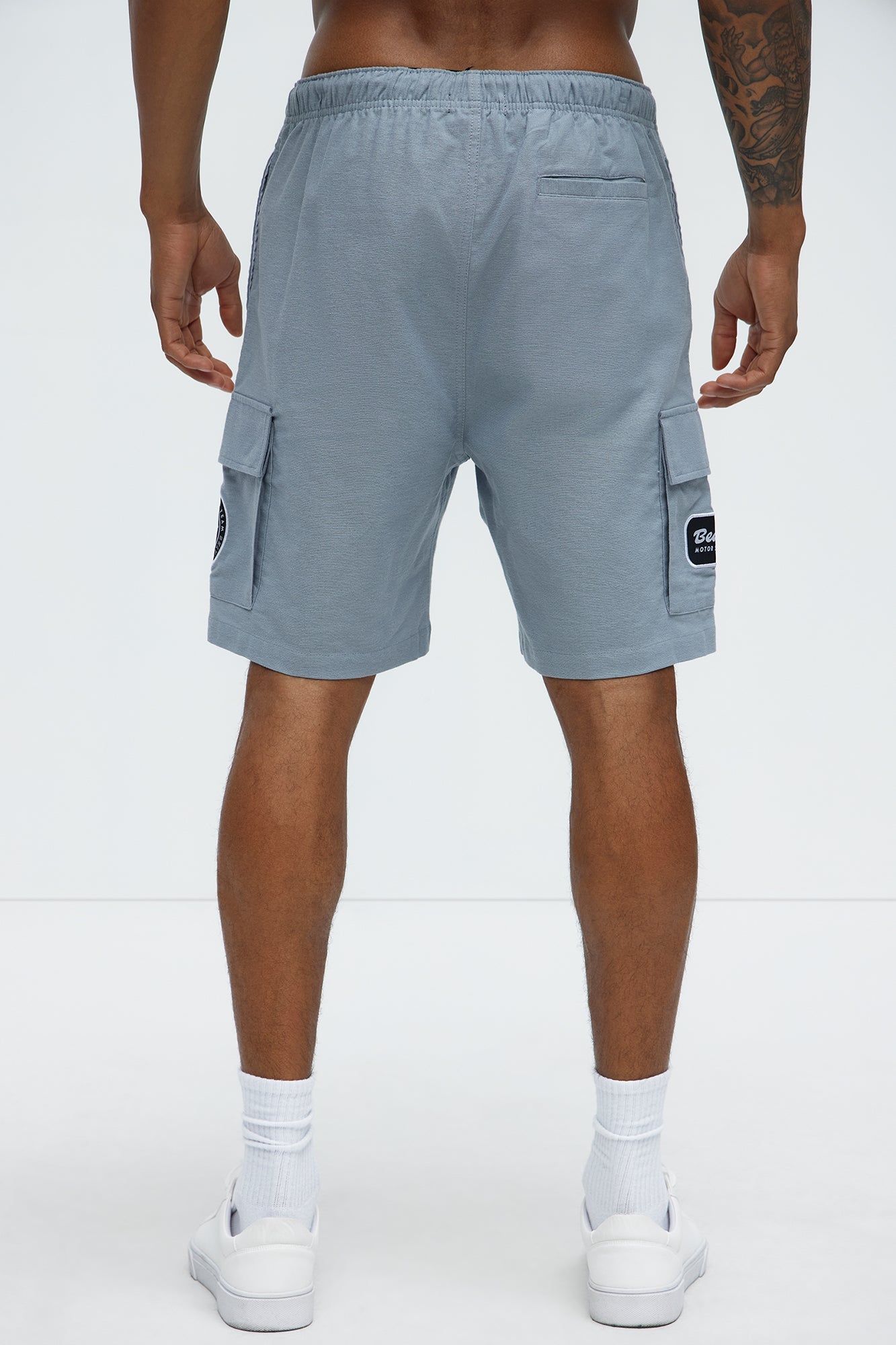 Bedstuy Patch Relaxed Shorts - Light Blue