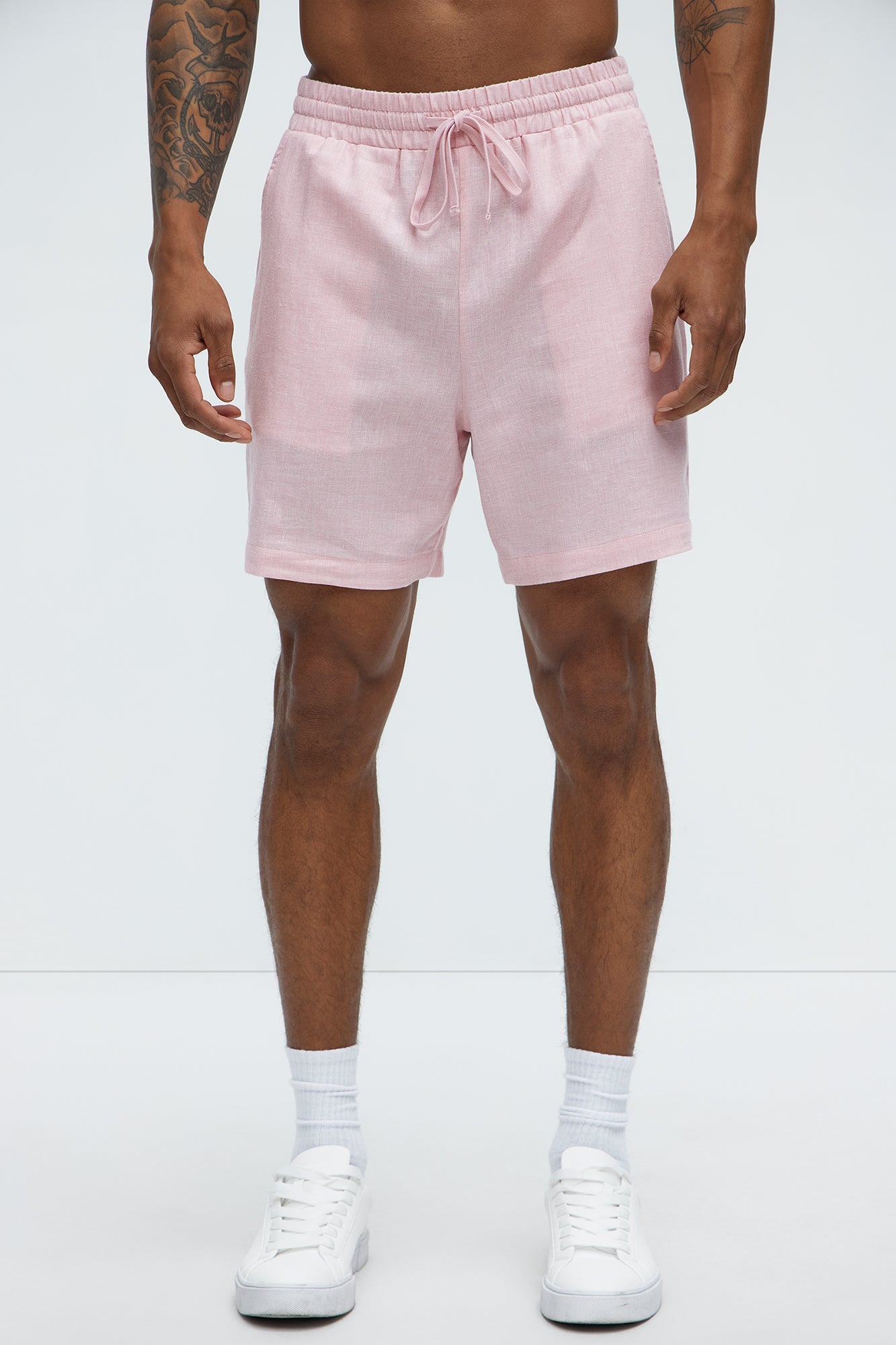 Bahamas Linen Shorts - Pink