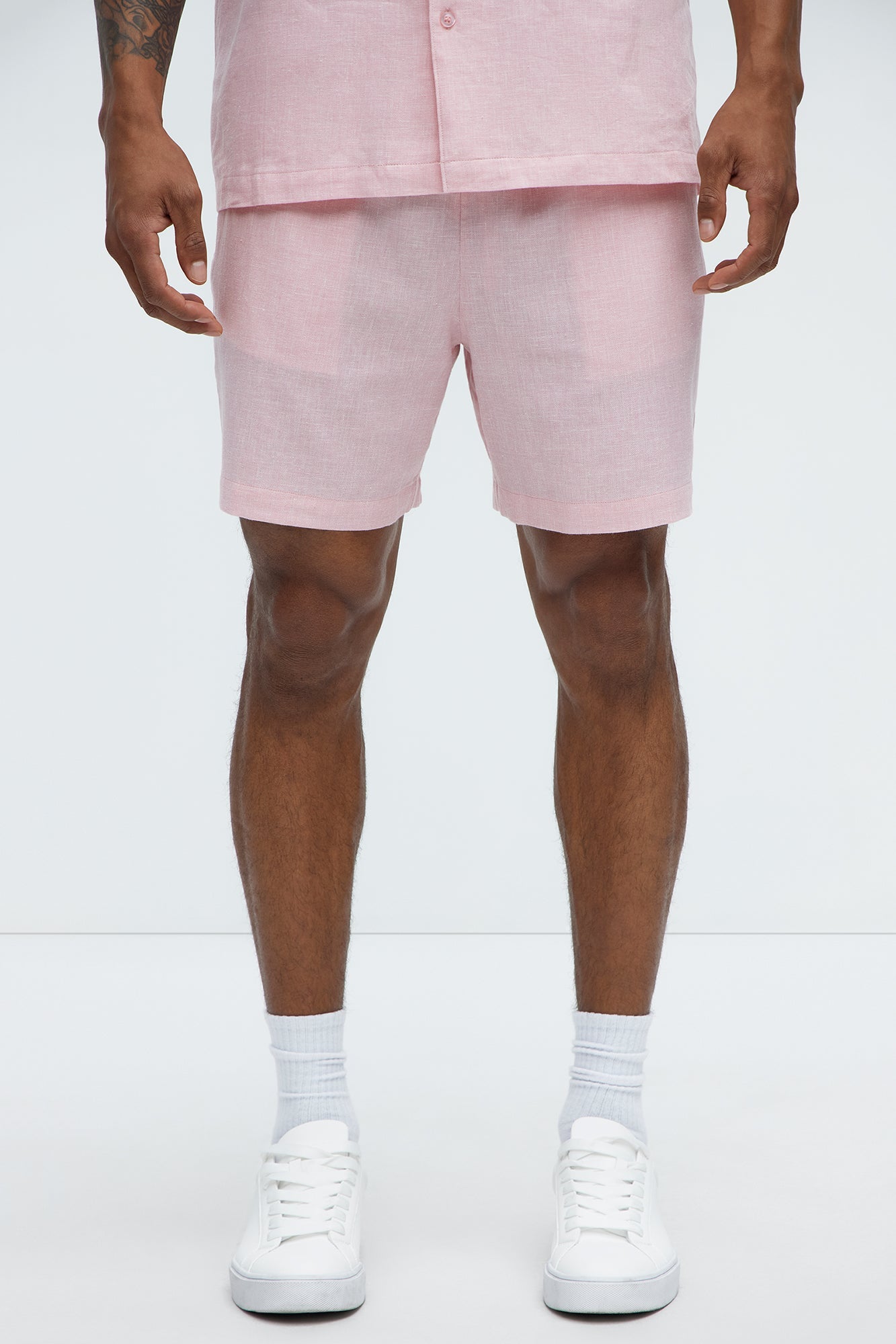 Bahamas Linen Shorts - Pink