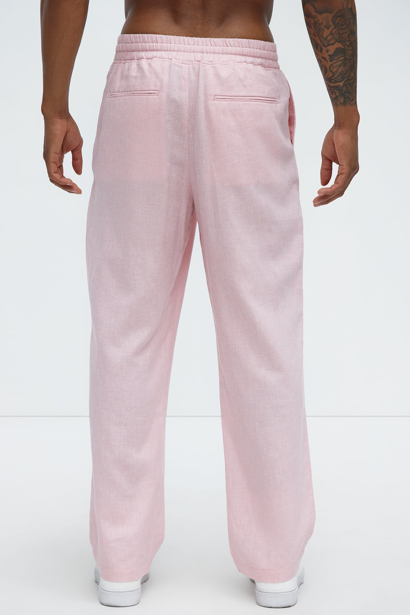 Bahamas Straight Linen Pants - Pink