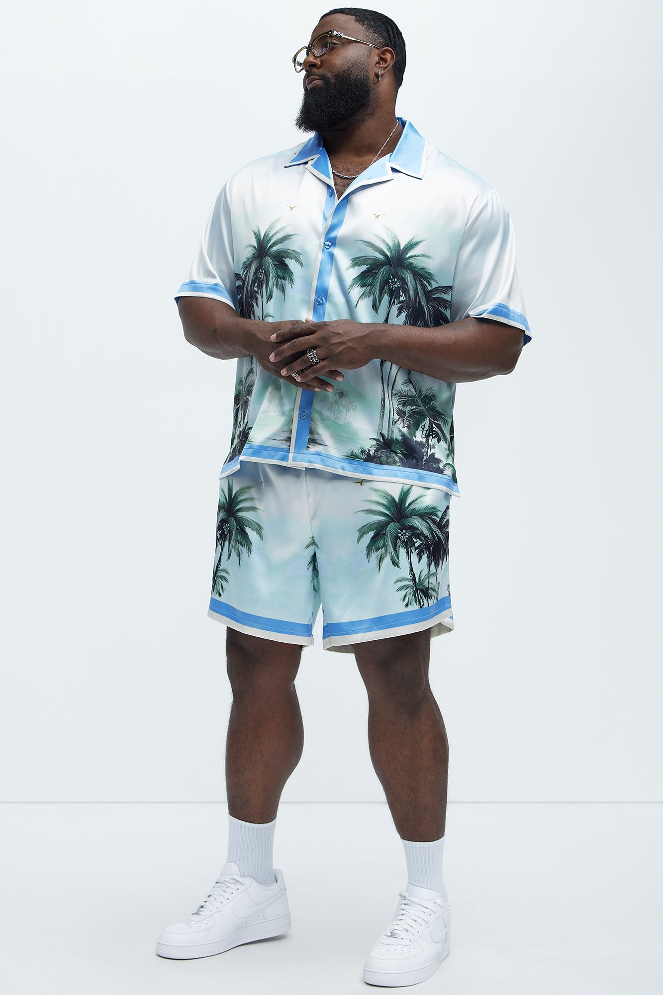 Cockatiel And Palm Resort Shorts - Multi Color