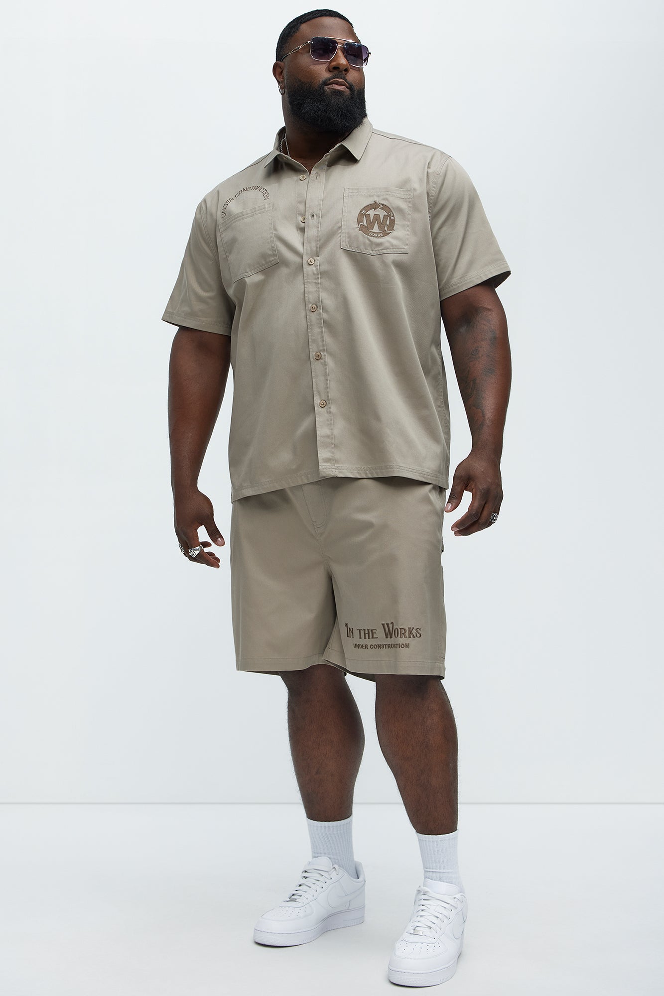 In The Works Relaxed Shorts - Stone