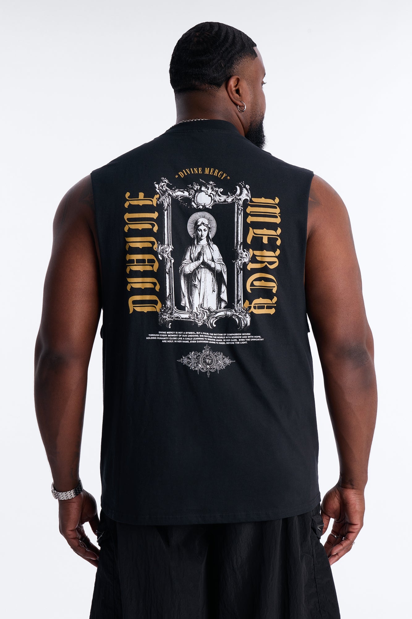 Divine Mercy Muscle Tee - Black