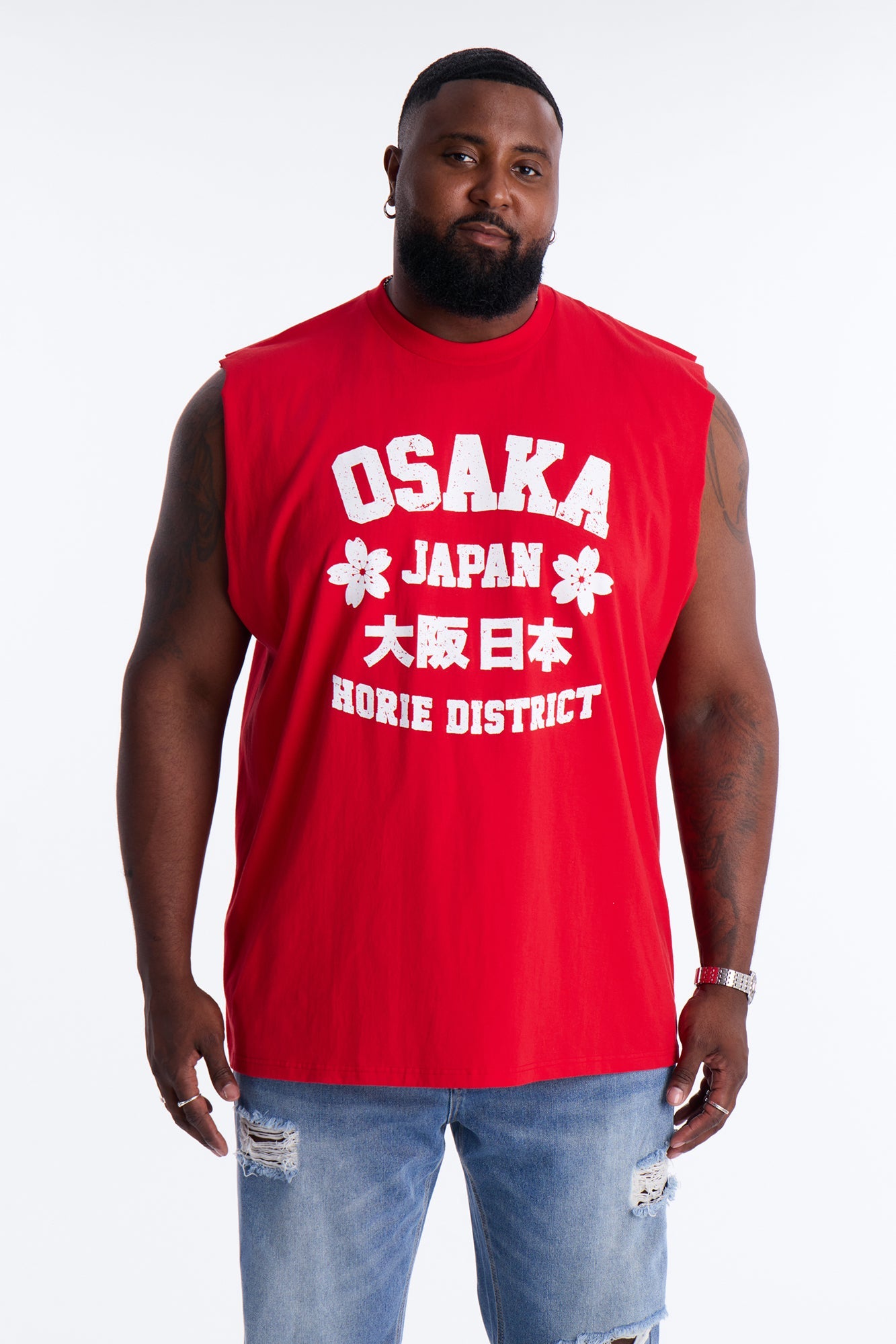 Osaka Japan Muscle Tee - Red