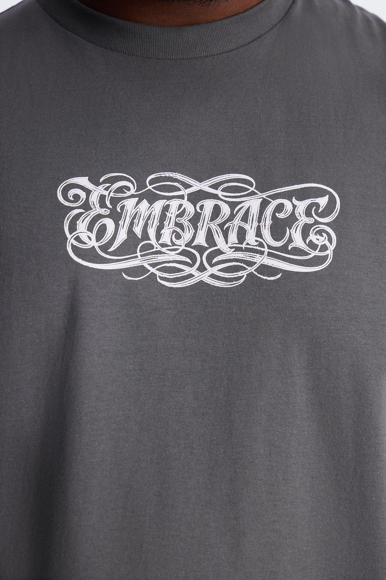 Holy Embrace Muscle Tee - Charcoal