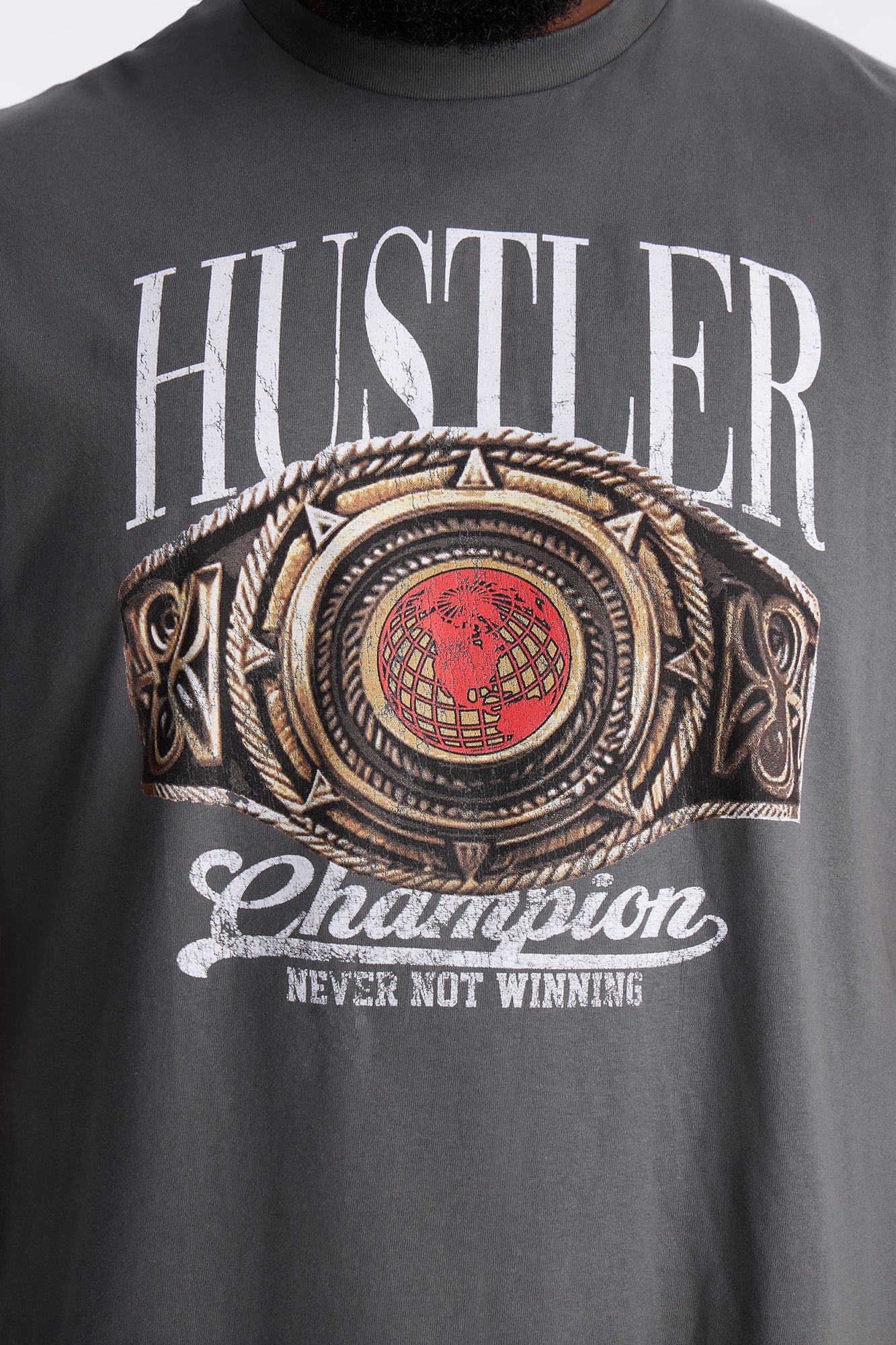 Hustler Never Not Winning Muscle Tee - Charcoal
