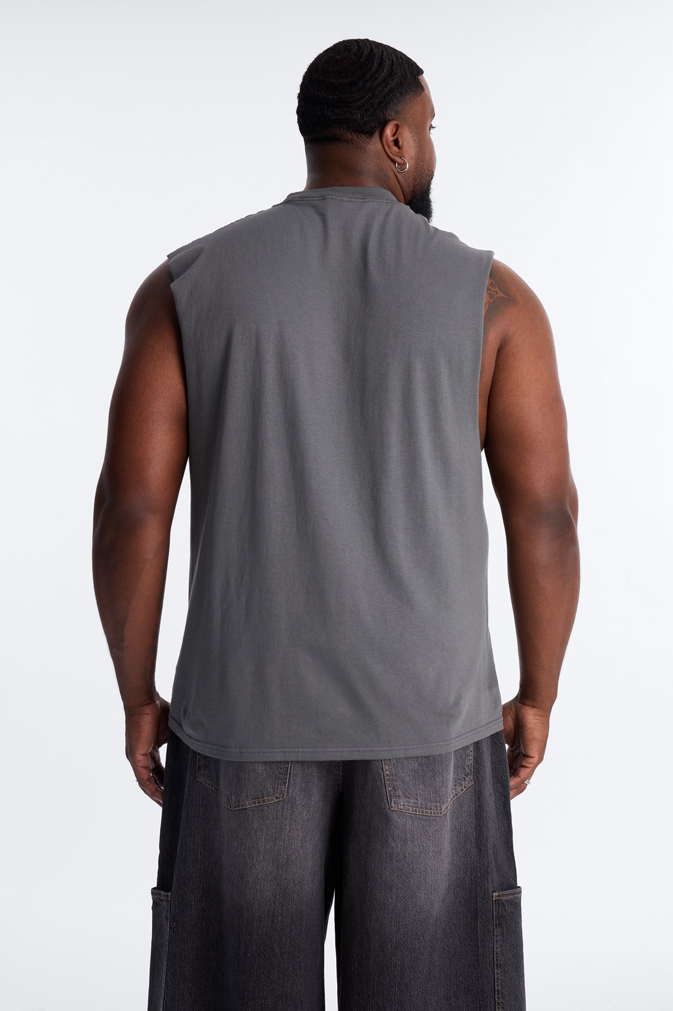 Hustler Never Not Winning Muscle Tee - Charcoal