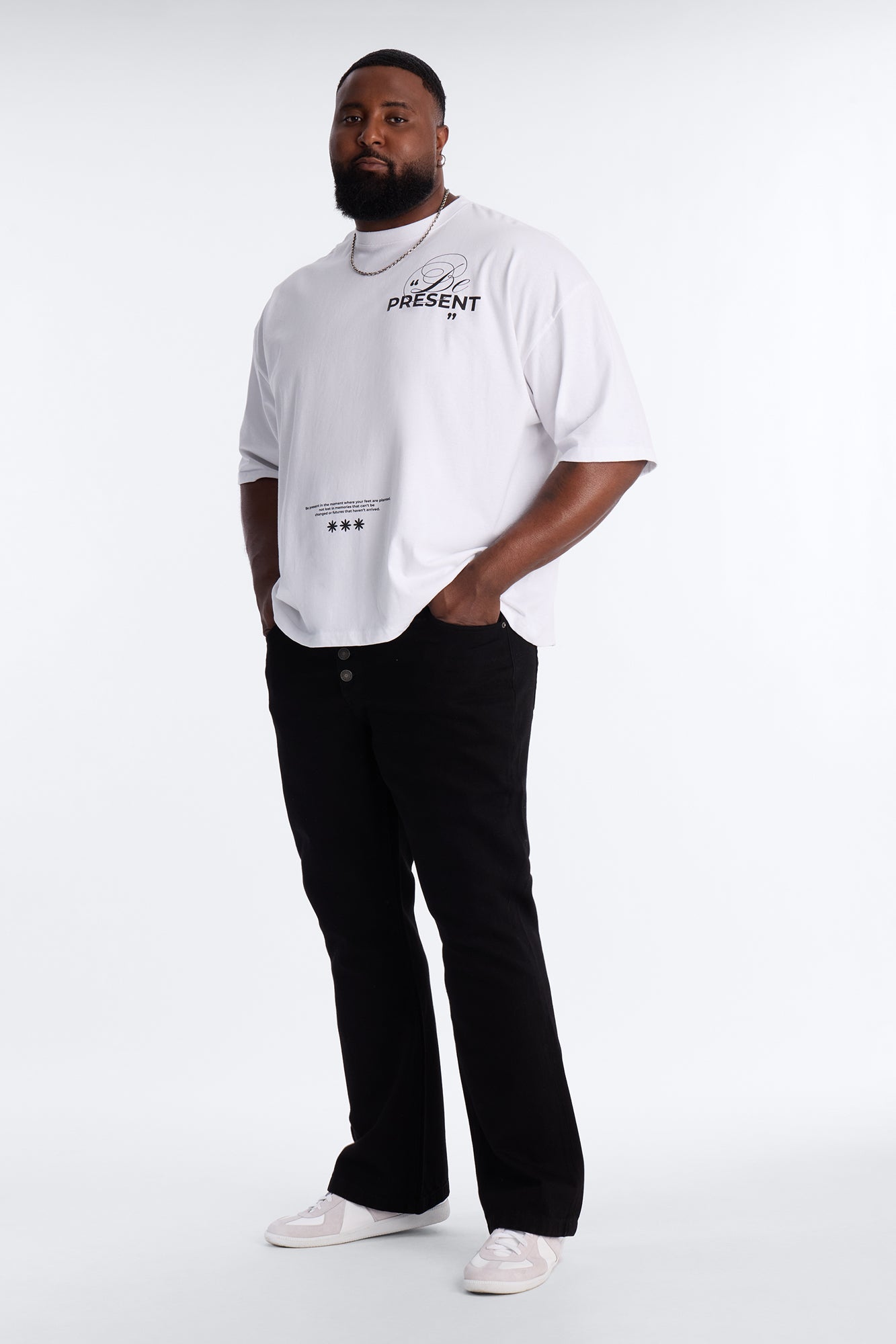 Be Present Boxy Short Sleeve Tee - White