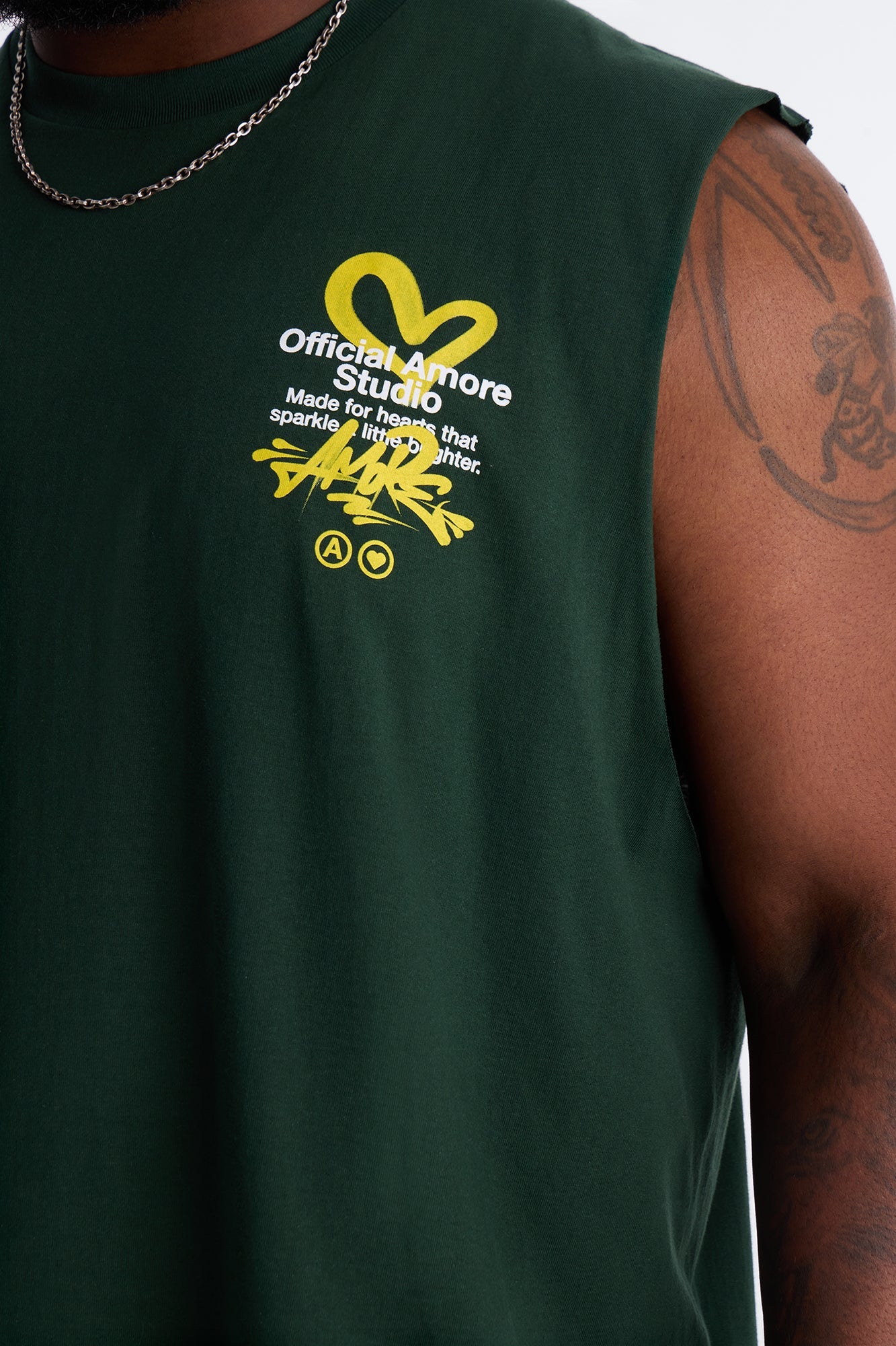 Amor Studio More Love Muscle Tee - Green