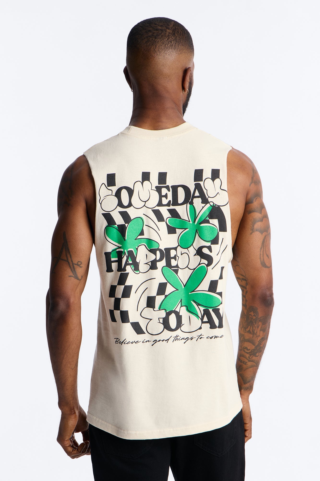 Someday Happens Today Muscle Tee - Cream