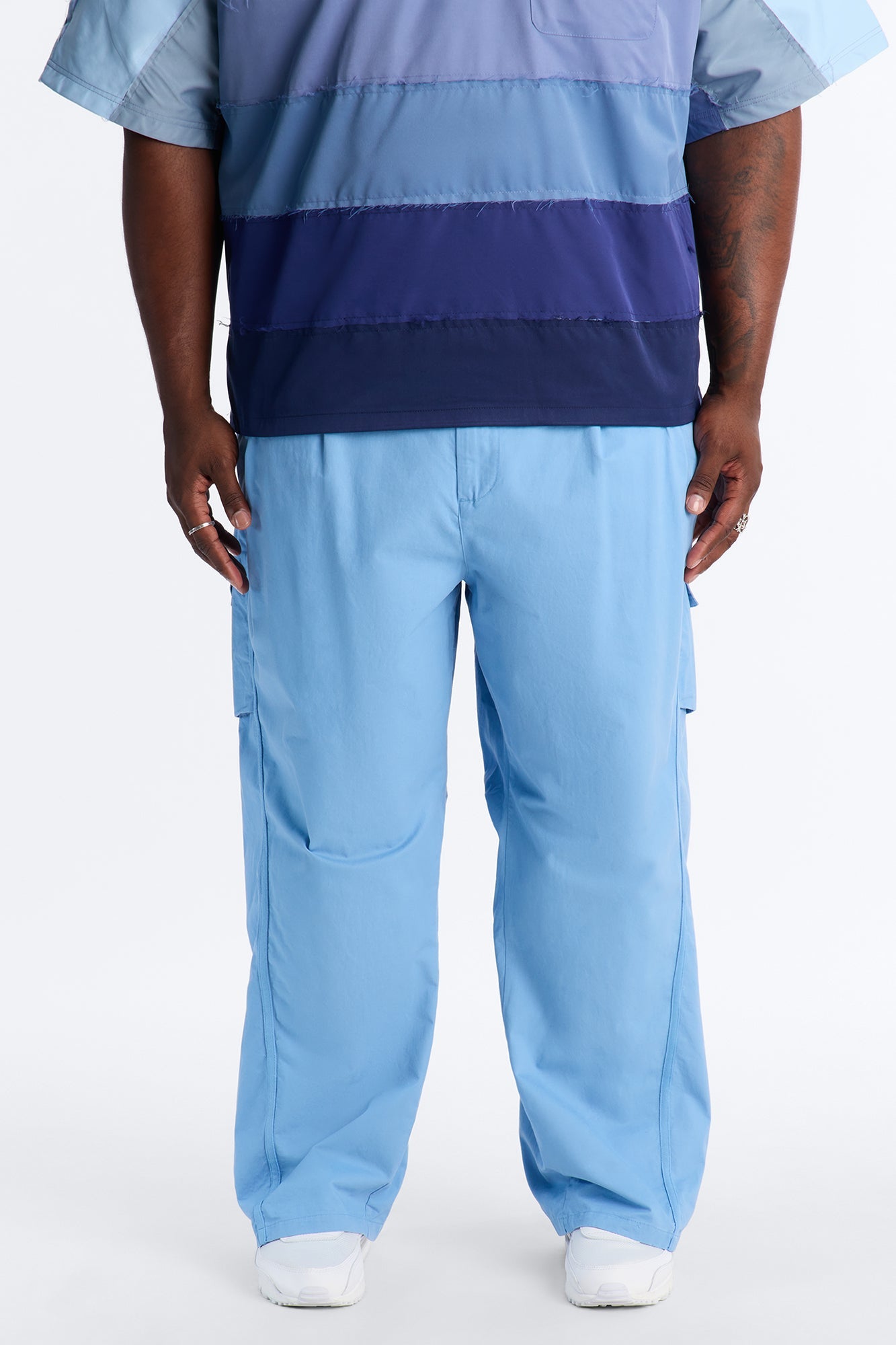 Barrel Accordion Pant - Blue