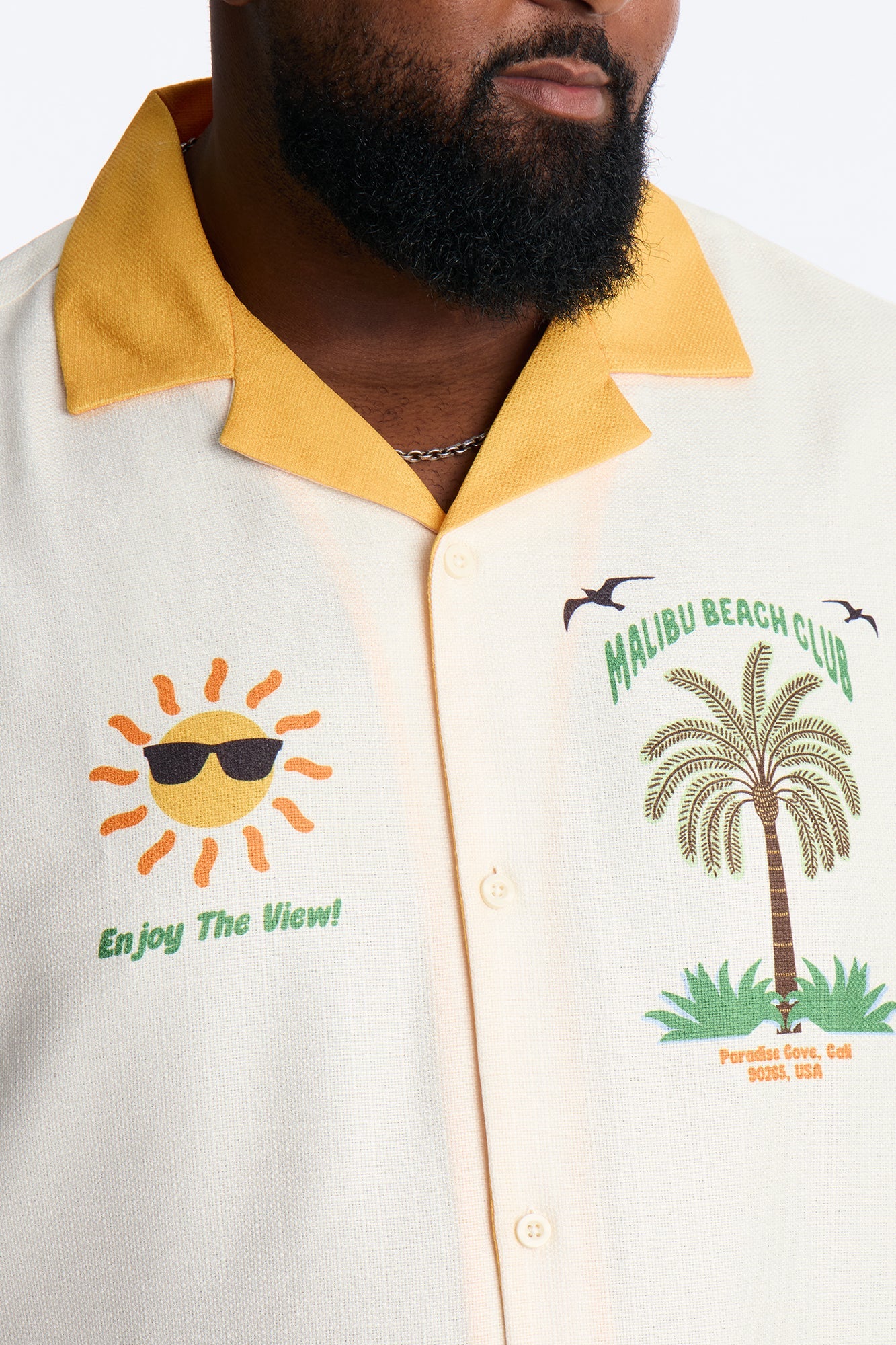 Malibu Beach Shirt - Ivory/combo
