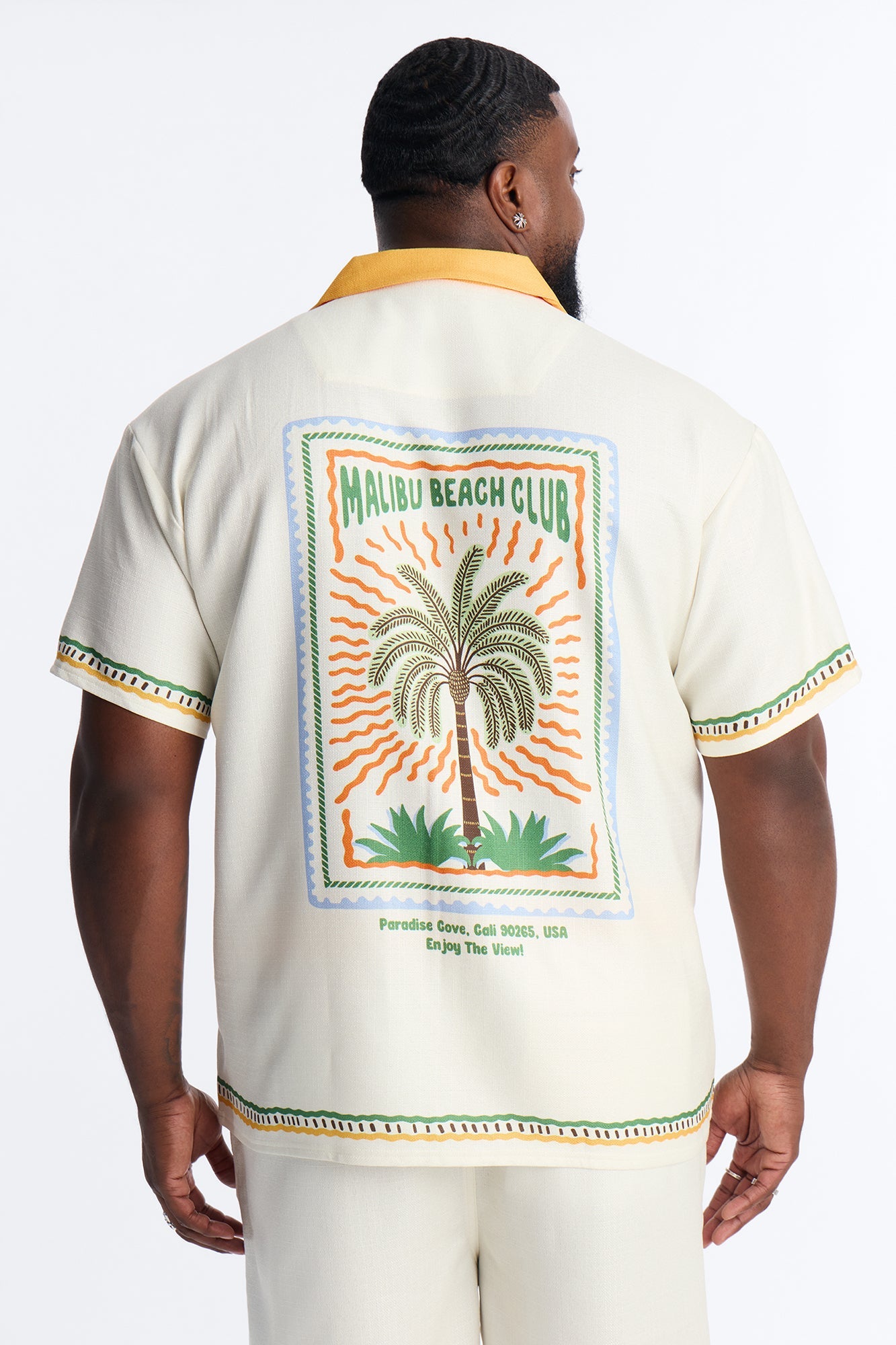 Malibu Beach Shirt - Ivory/combo