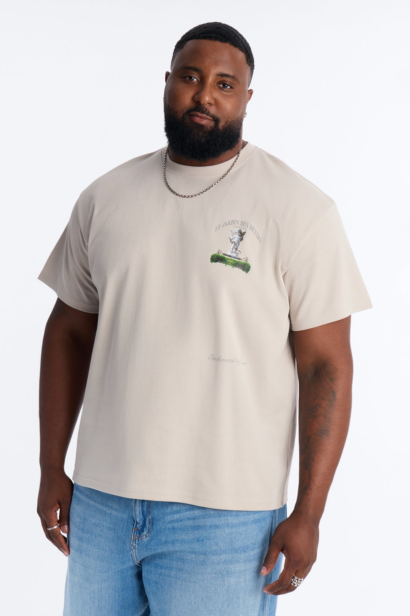 Le Jardin Des Desirs Short Sleeve Tee - Beige