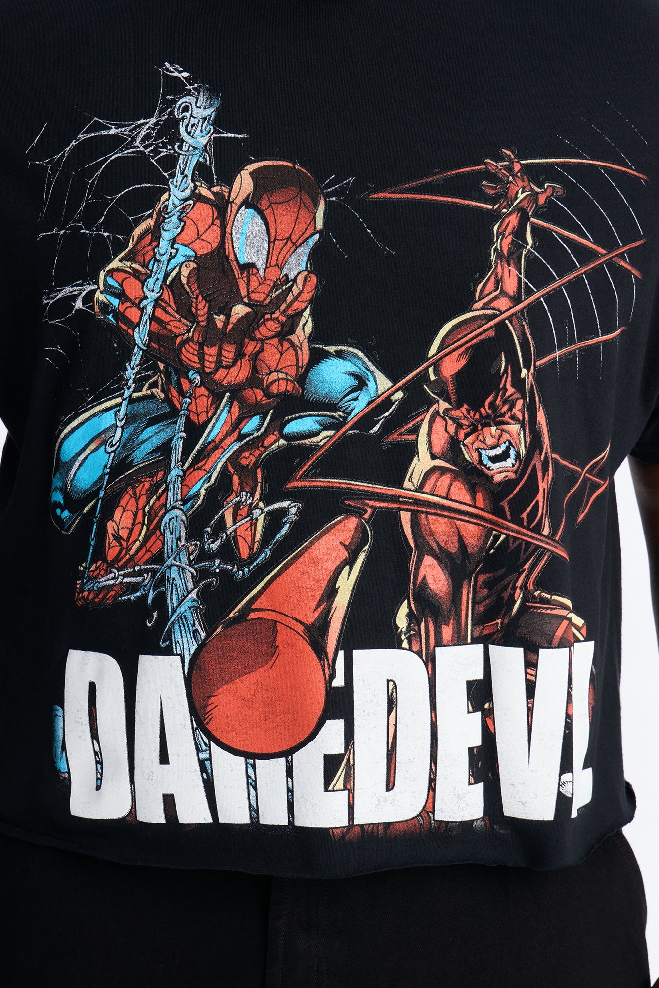 Daredevil And Spiderman Boxy Short Sleeve Tee - Black